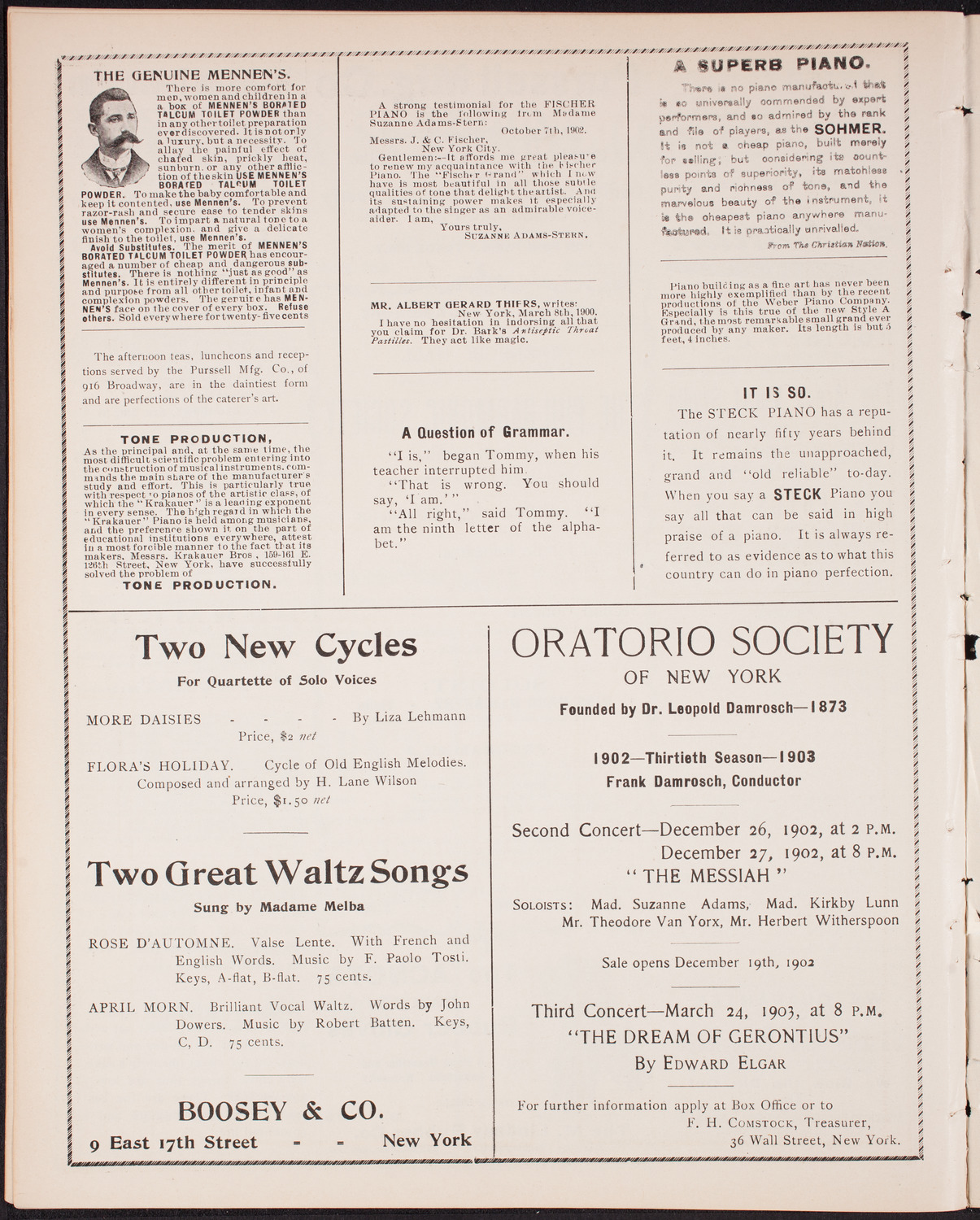 Symphony Concert for Young People, November 29, 1902, program page 10