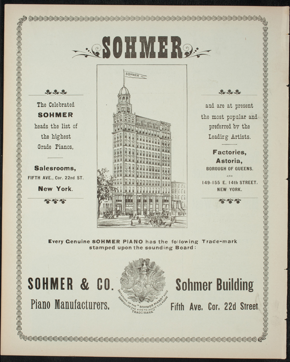 The People's Institute/ Lecture: Labor Problems, March 25, 1898, program page 8