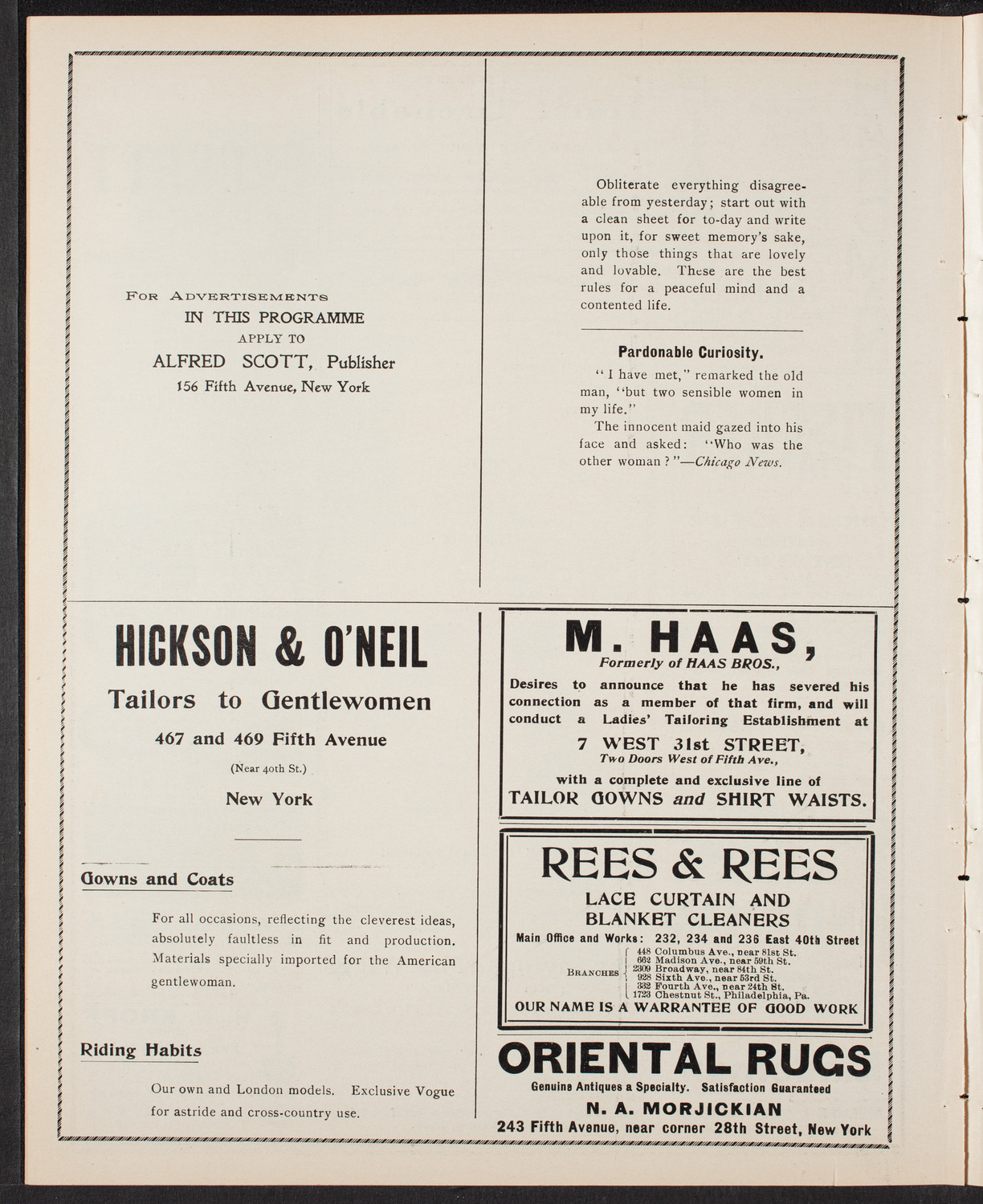 New York Banks Glee Club, April 14, 1903, program page 8