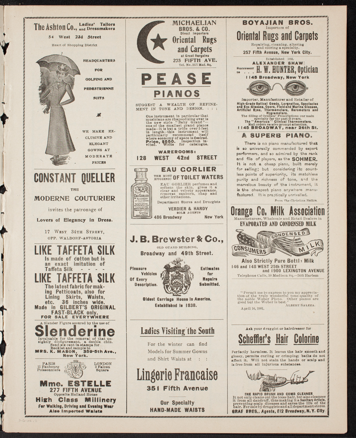 Charity Concert by Orchestra of the Second Imperial Sailors' Division, March 6, 1902, program page 3