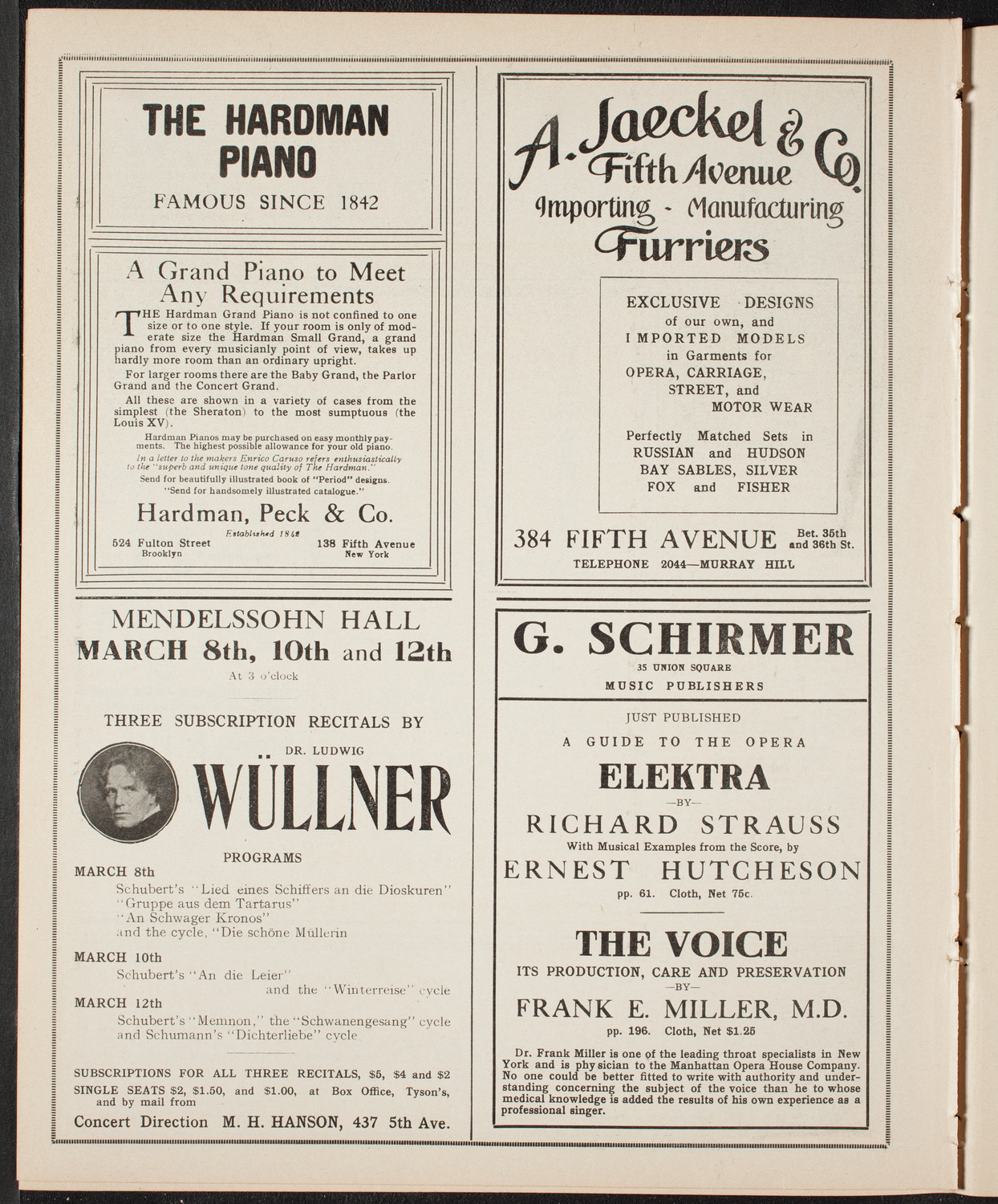 People's Symphony Concert, February 25, 1910, program page 8