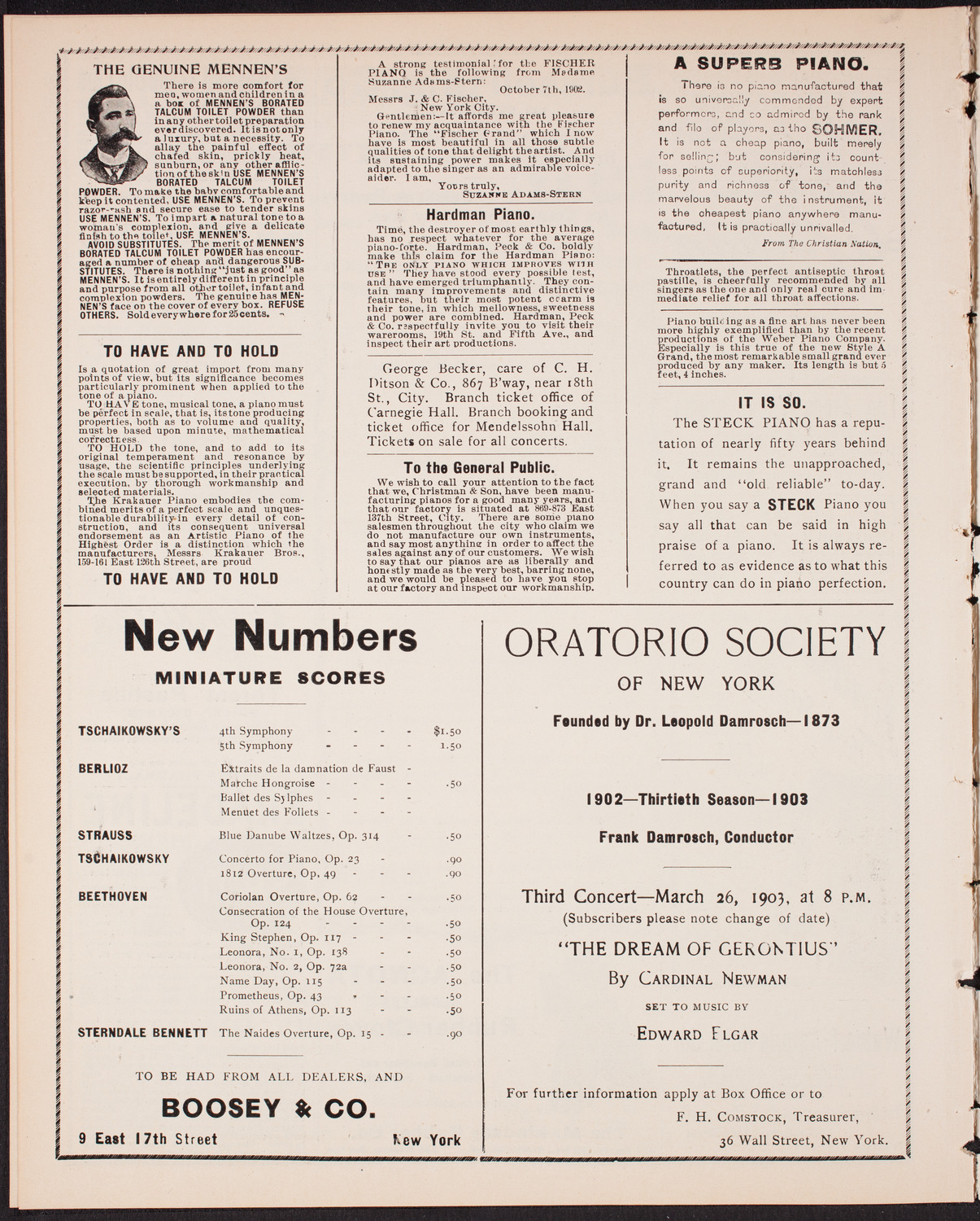 Meeting: Sixth Anniversary Celebration of the West Side Branch, YMCA, January 20, 1903, program page 10