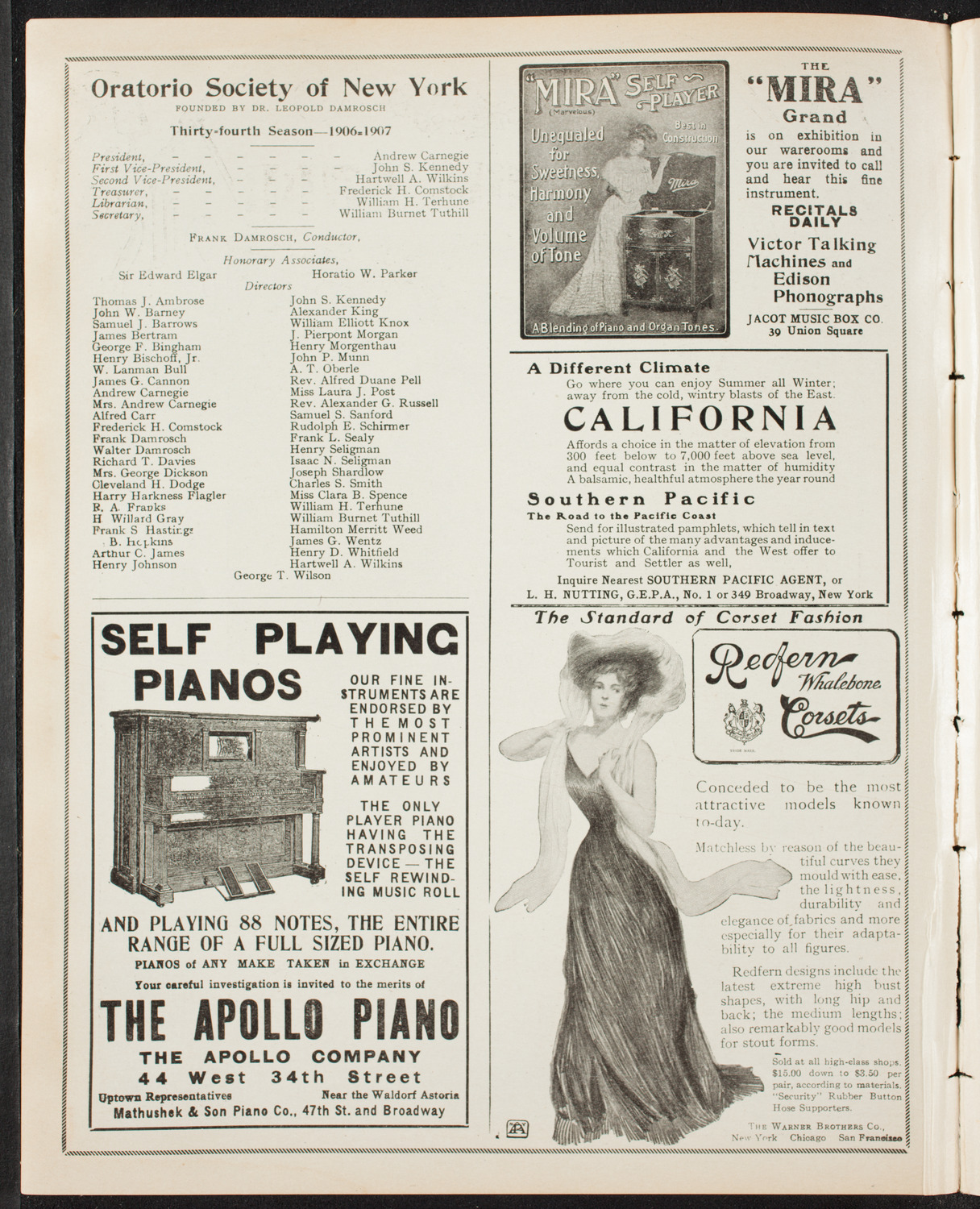 Young Men's Symphony Orchestra of New York, April 28, 1907, program page 2