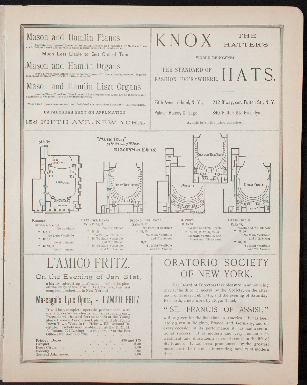 Metropolitan Musical Society, January 10, 1893, program page 5