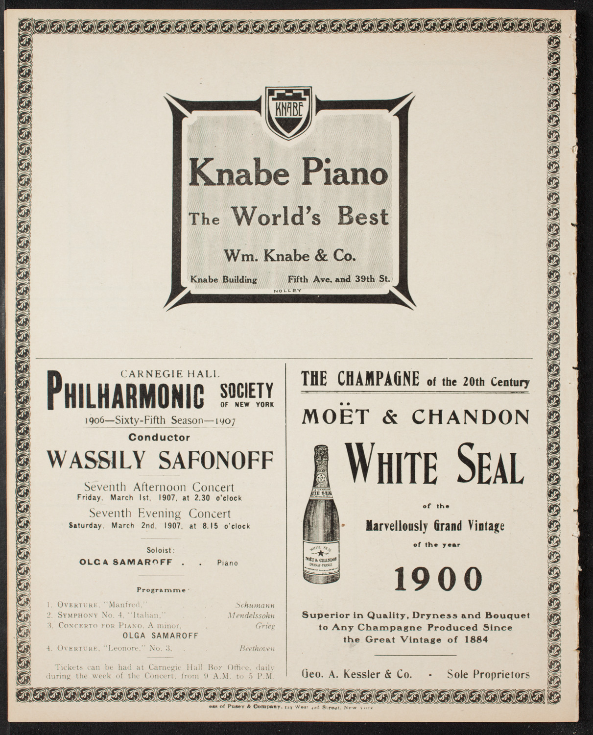 Boston Symphony Orchestra, February 21, 1907, program page 14