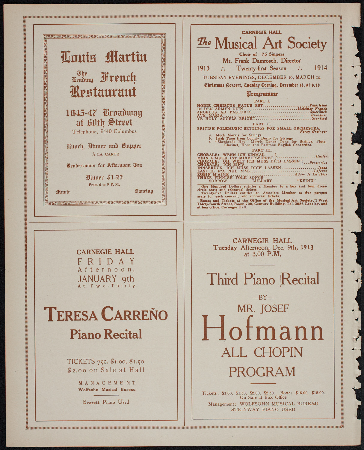 Elmendorf Lecture: Yellowstone Park, November 30, 1913, program page 8