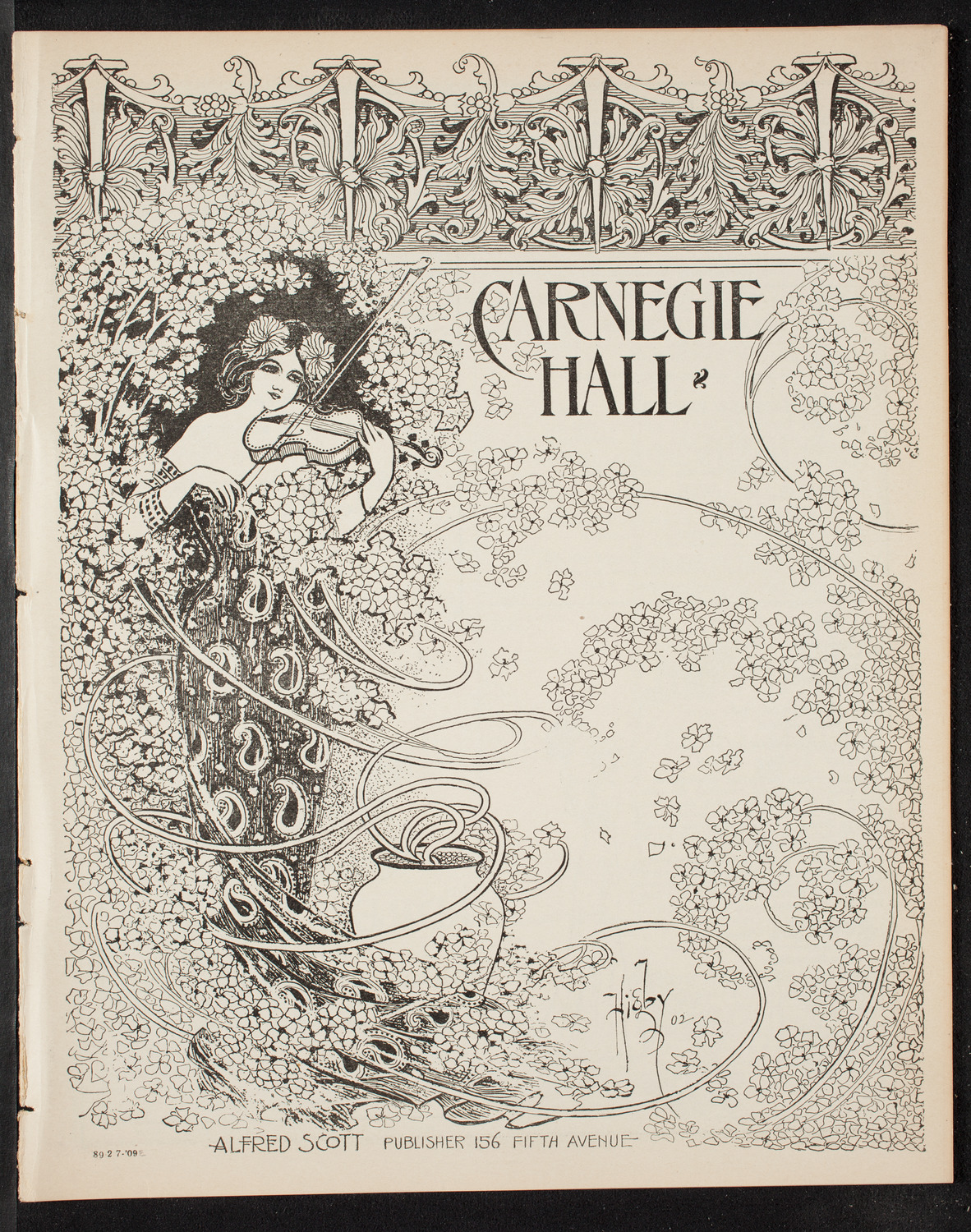 Philanthropic Society Concert, February 7, 1909, program page 1