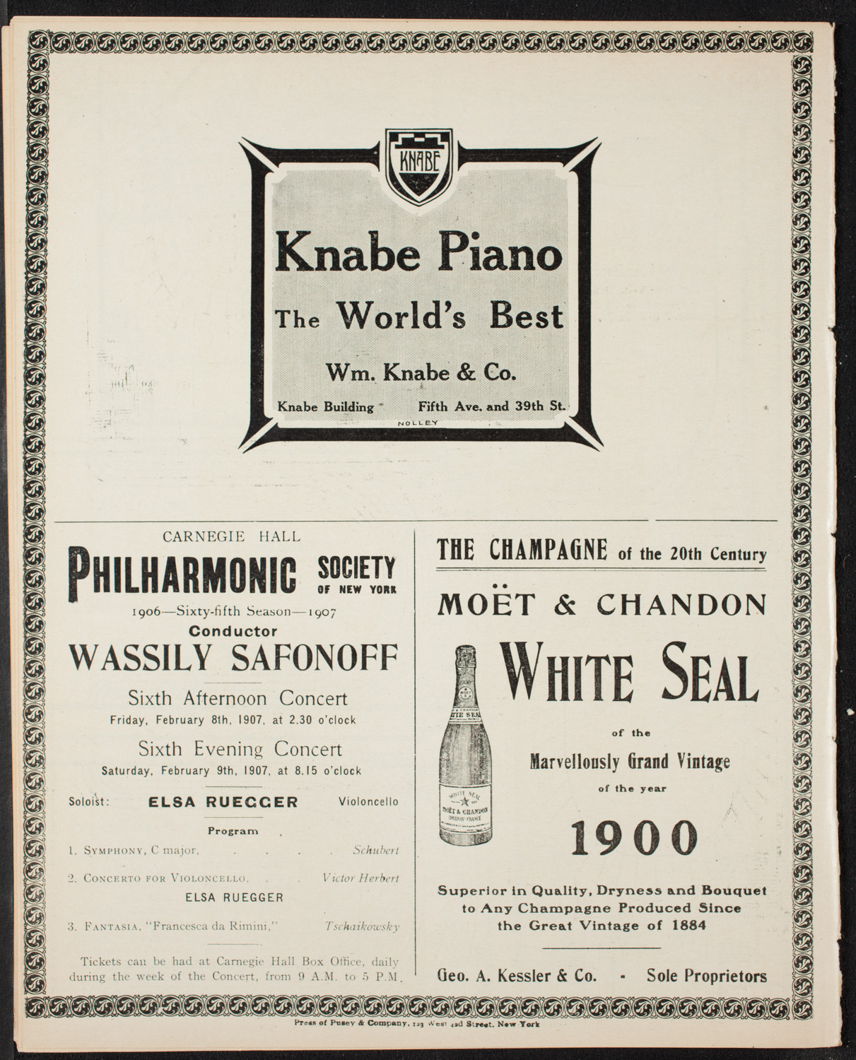 Elmendorf Lecture: Ireland, February 7, 1907, program page 12