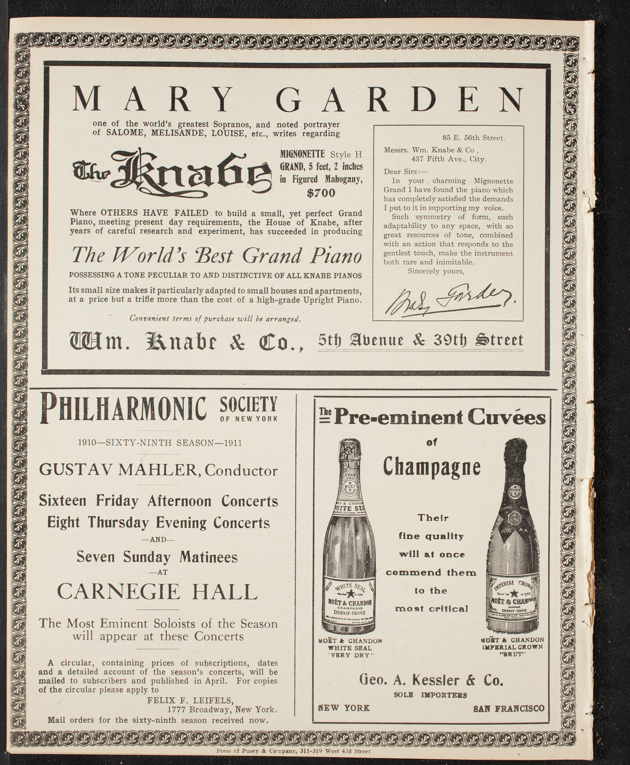 Grand Festival Concert of the American Union of Swedish Singers, May 29, 1910, program page 12