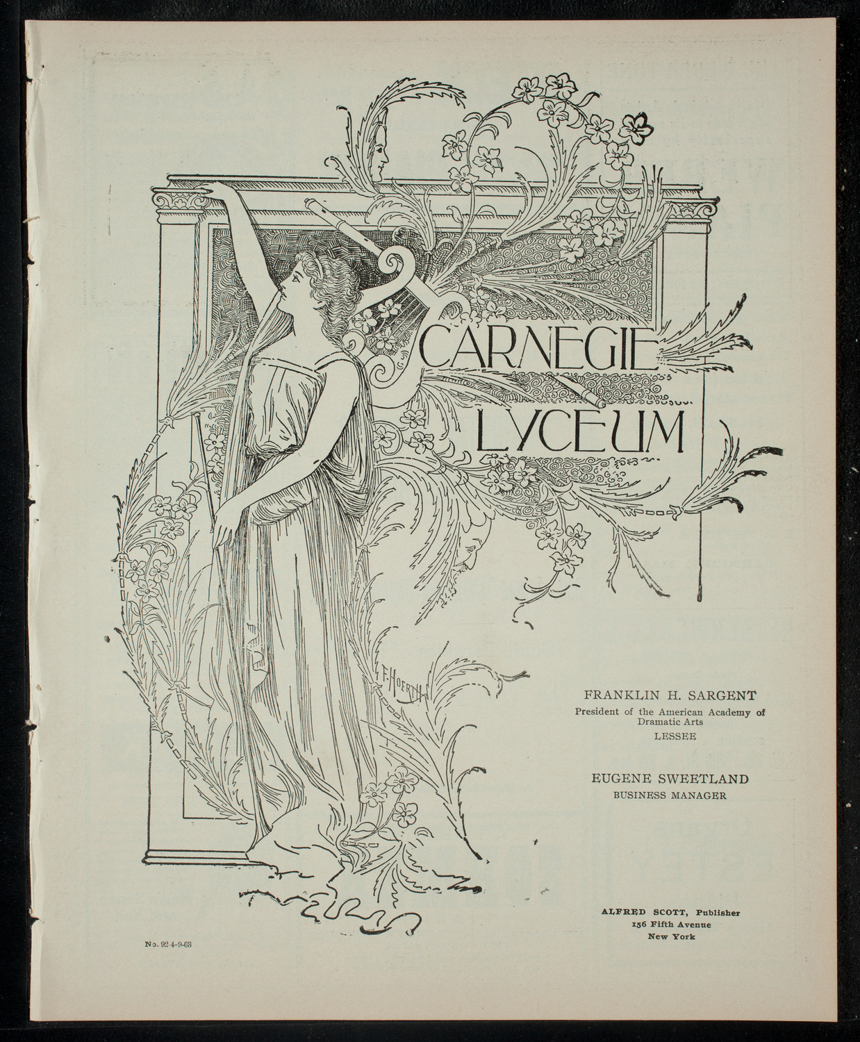 Dramatic Readings from the Bible, April 9, 1903, program page 1
