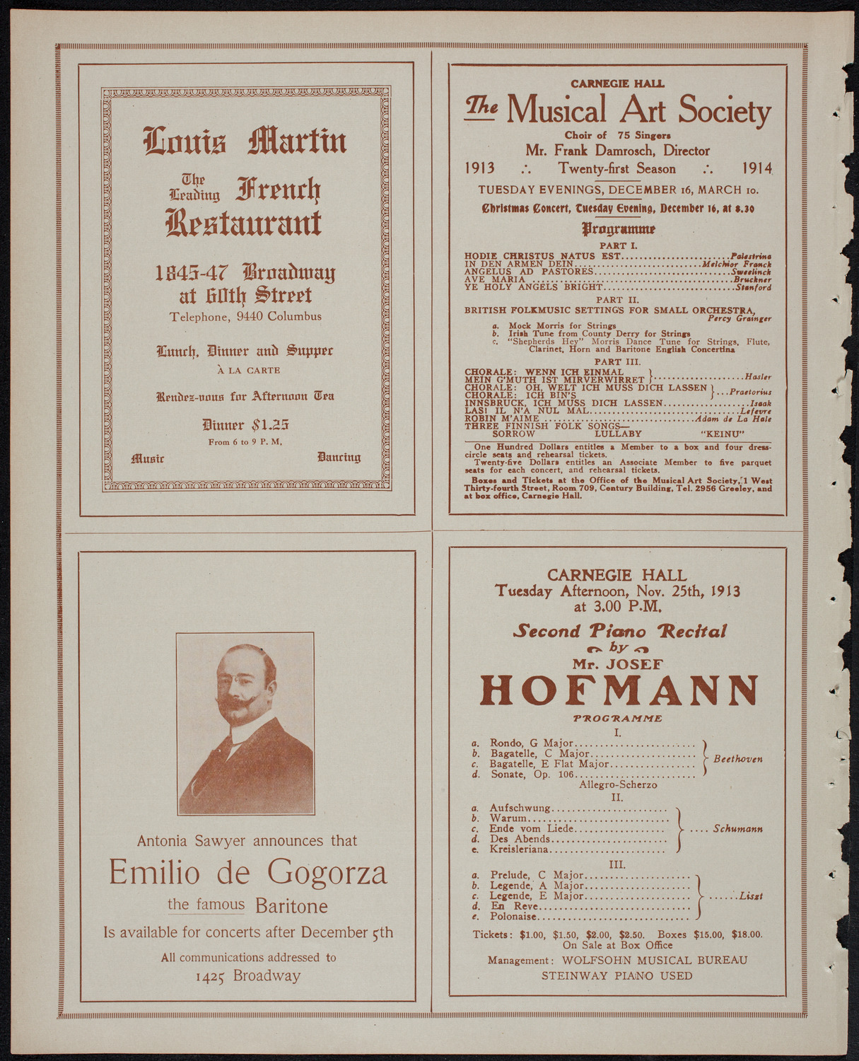 Elmendorf Lecture: Java, November 24, 1913, program page 8