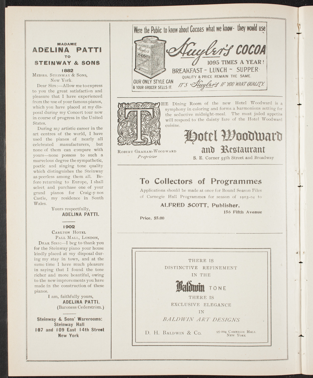 Graduation: Cornell University Medical College, June 8, 1904, program page 4