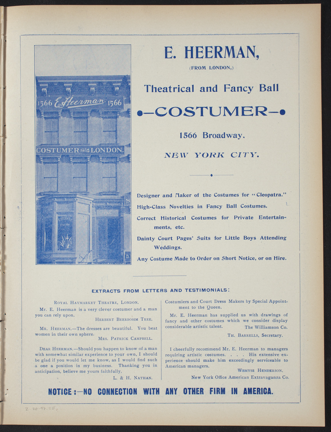 Columbia College Musical Society, February 20, 1897, program page 9