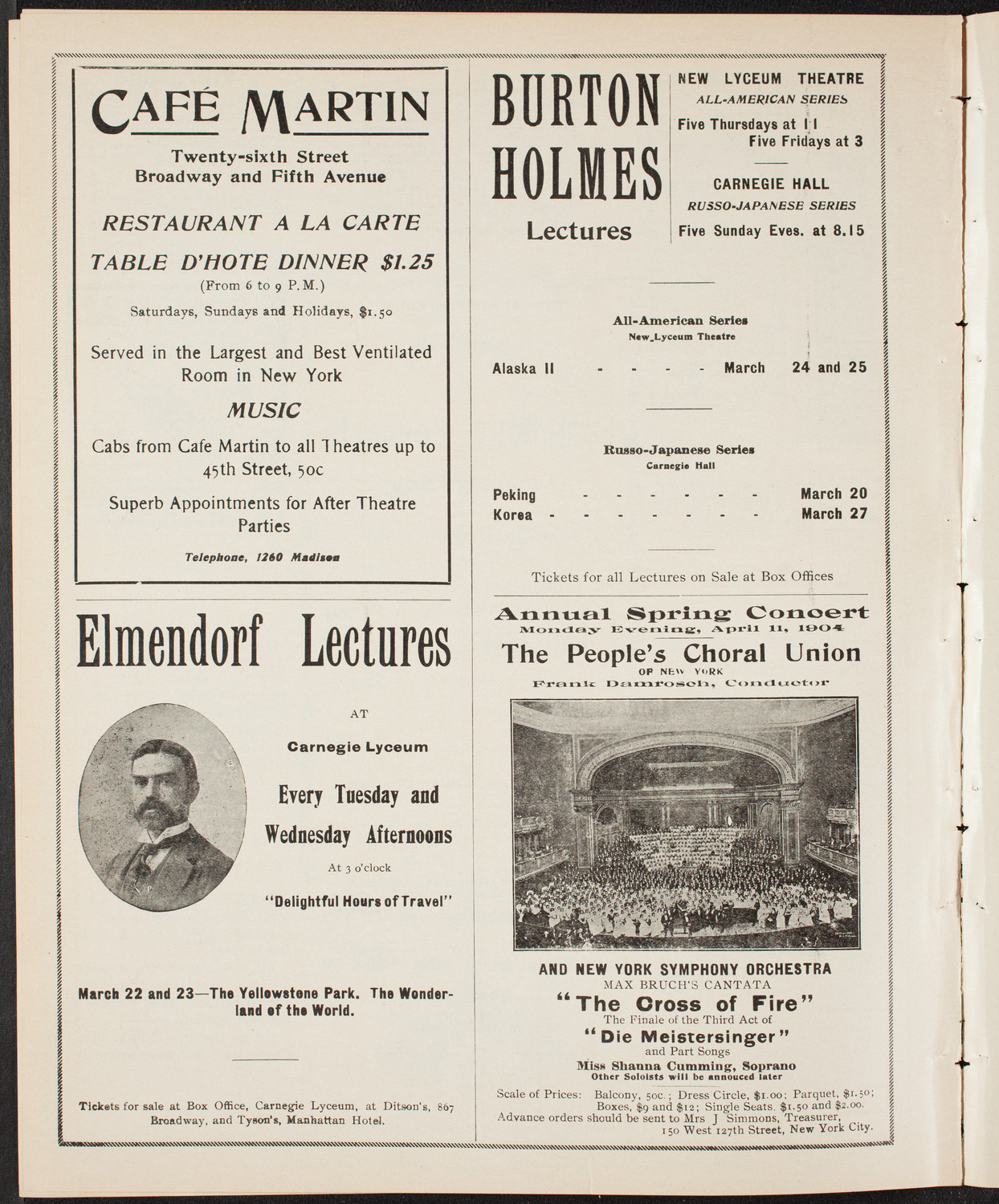 Lecture by Burton Holmes, March 20, 1904, program page 10