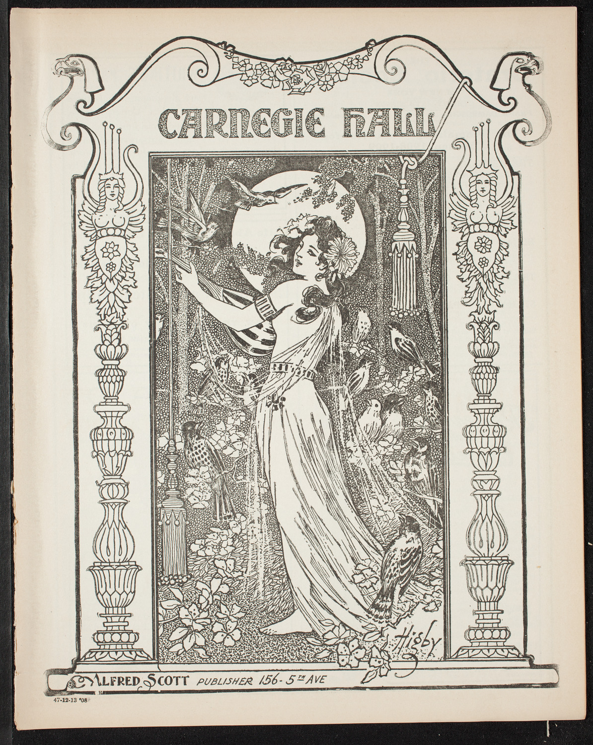 New York Symphony Orchestra, December 13, 1908, program page 1