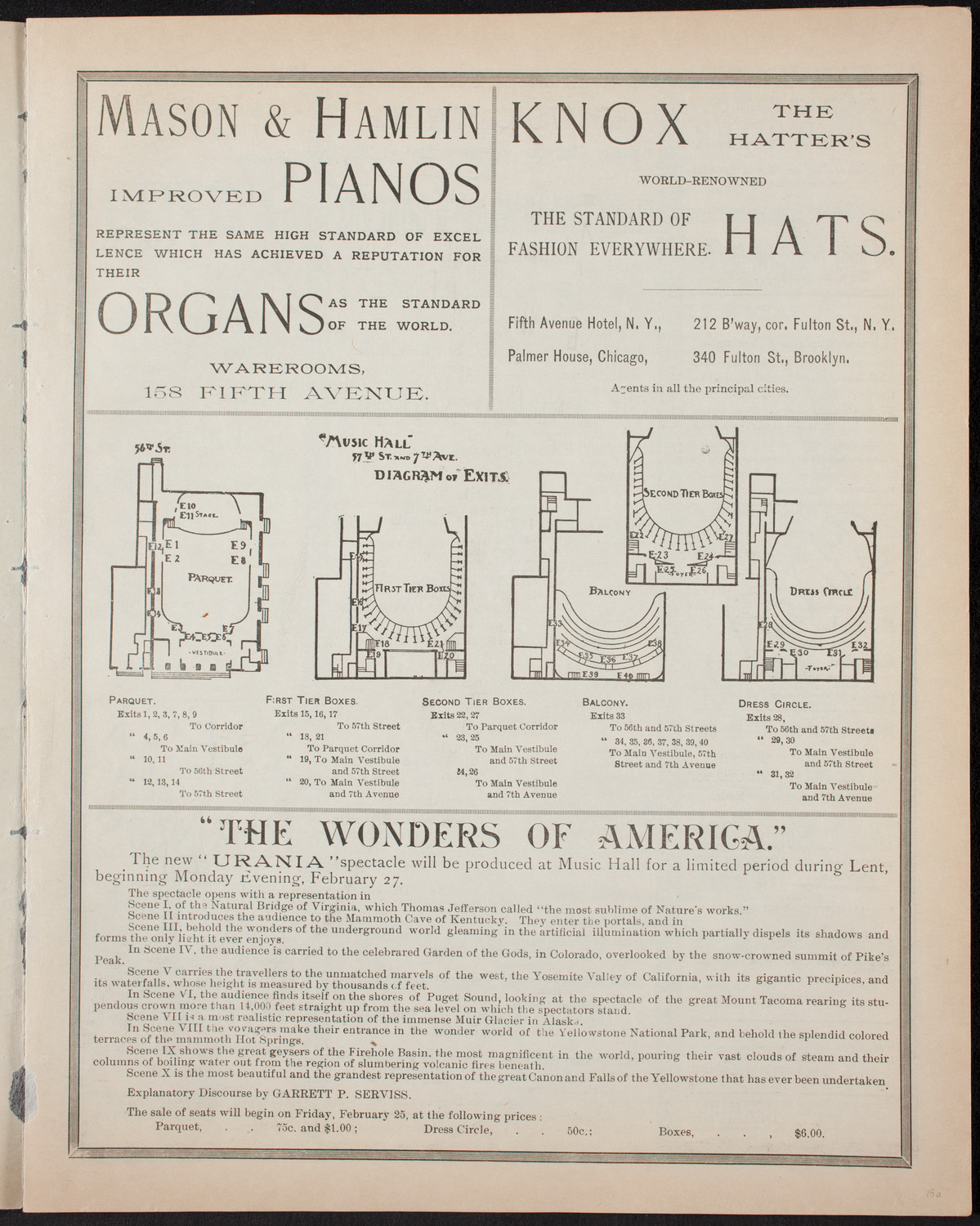 Grand Wagner Concert to Benefit the Orthopaedic Dispensary and Hospital, February 21, 1893, program page 3