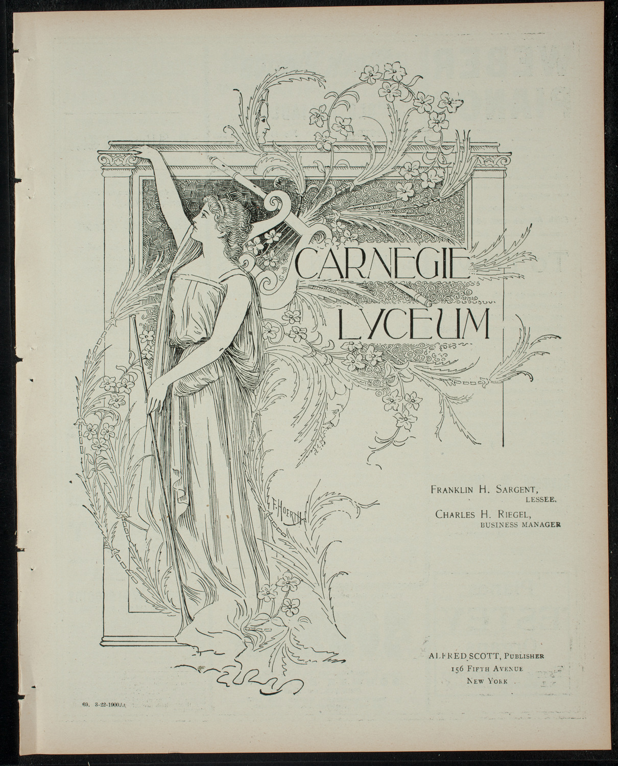 Burton Holmes Travelogue: Round About Paris, March 22, 1900, program page 1