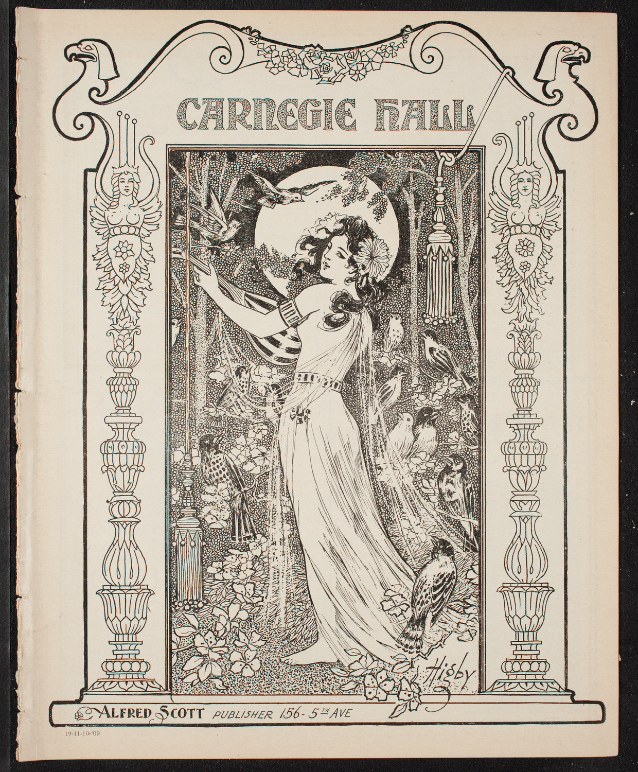 New York Philharmonic, November 10, 1909, program page 1