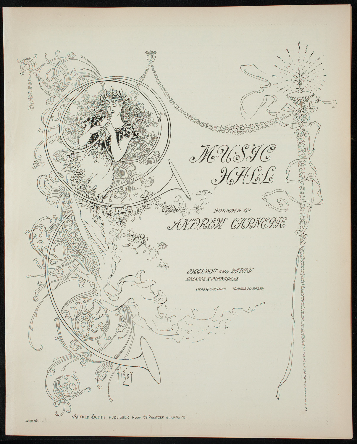 New York Athletic Club Amateur Minstrel Performance, December 30, 1896, program page 1