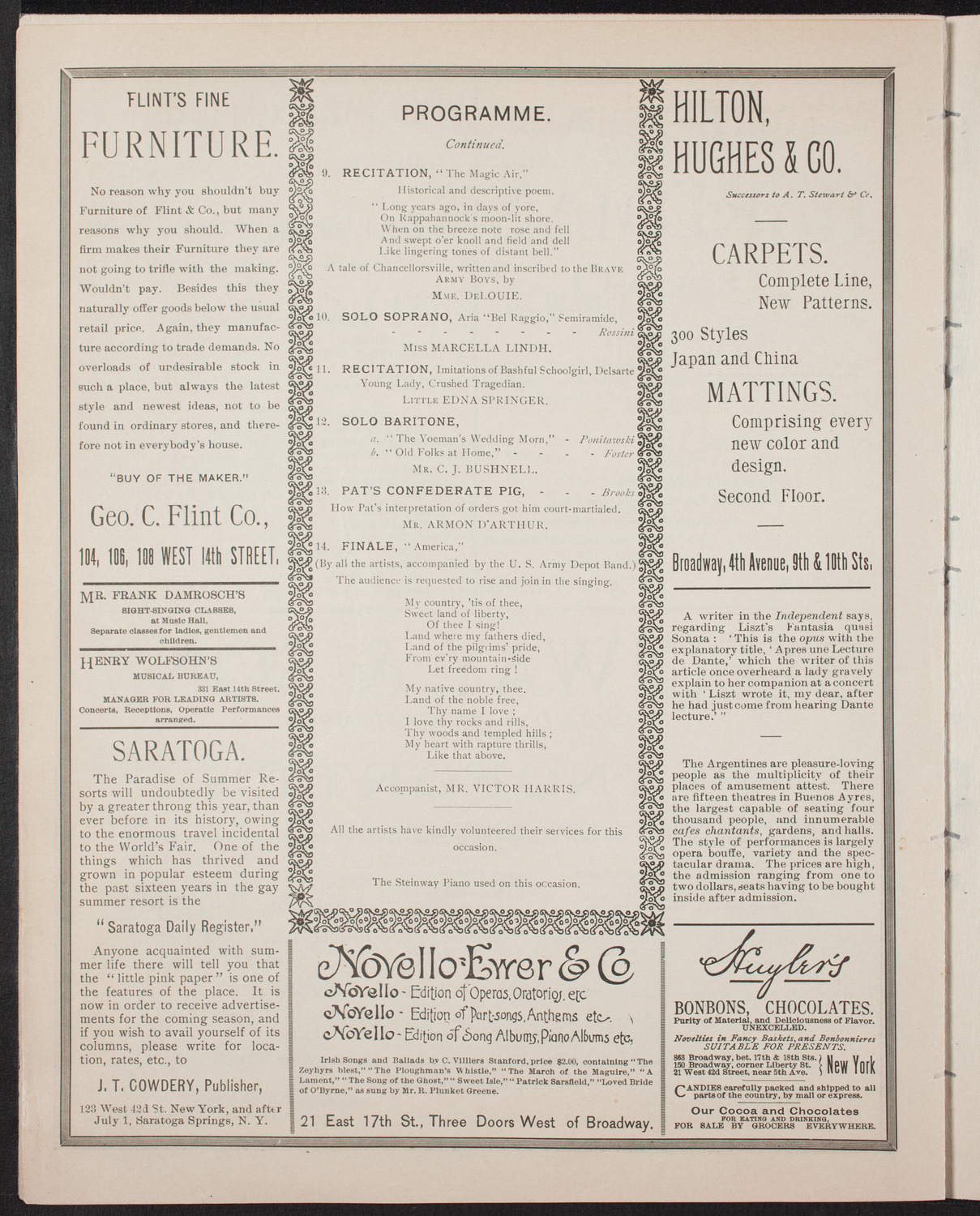 Memorial Excercises of the Grand Army of the Republic, May 30, 1893, program page 6