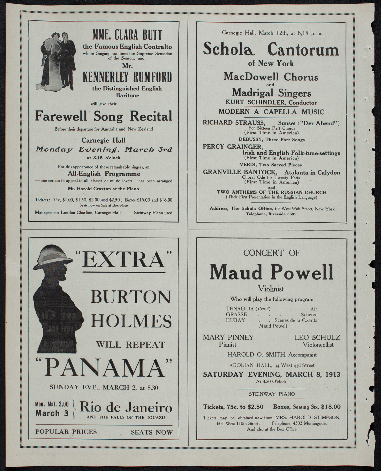Maximillian Pilzer, Violin, February 25, 1913, program page 10