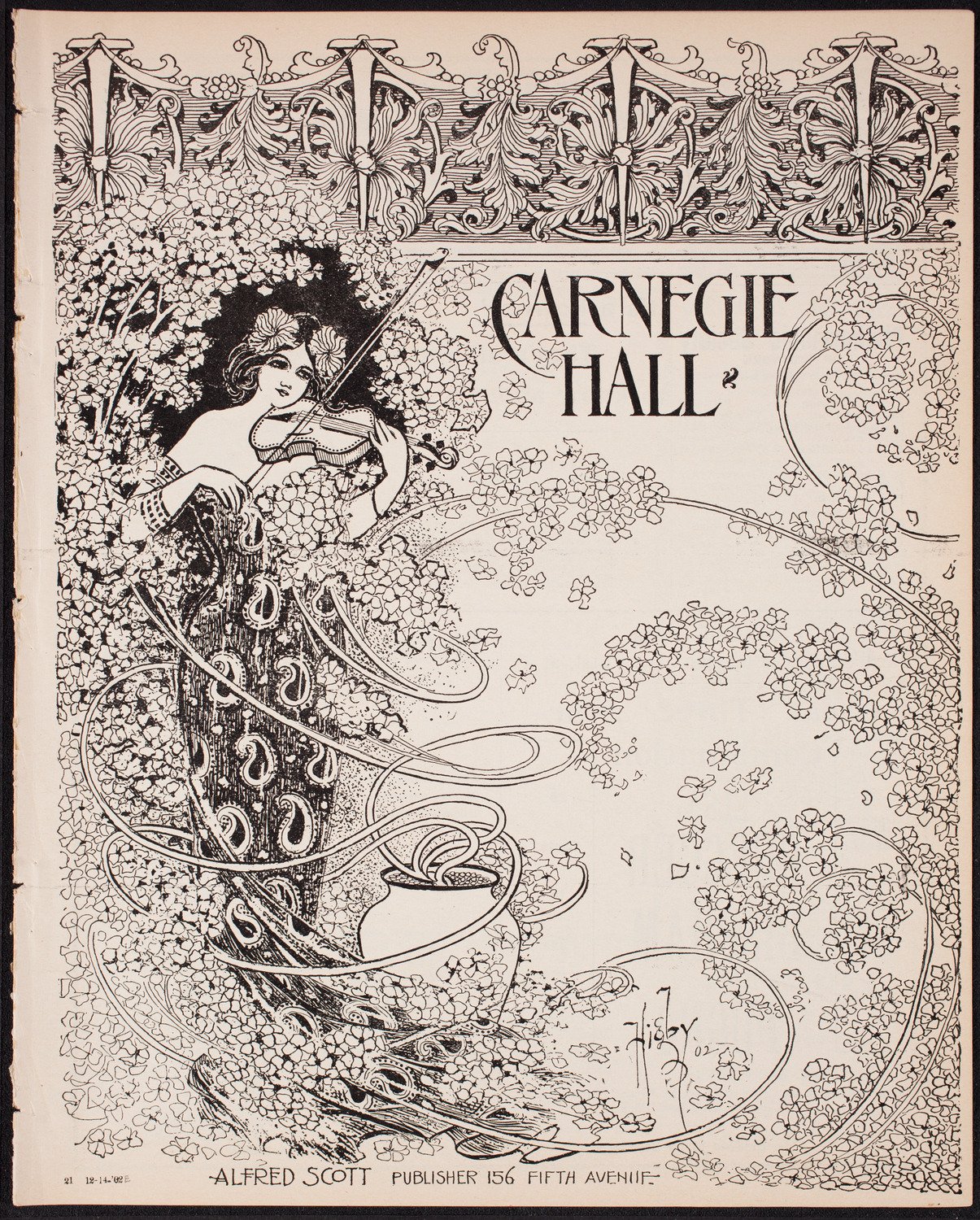 Benefit: German Hospital and Dispensary, December 14, 1902, program page 1
