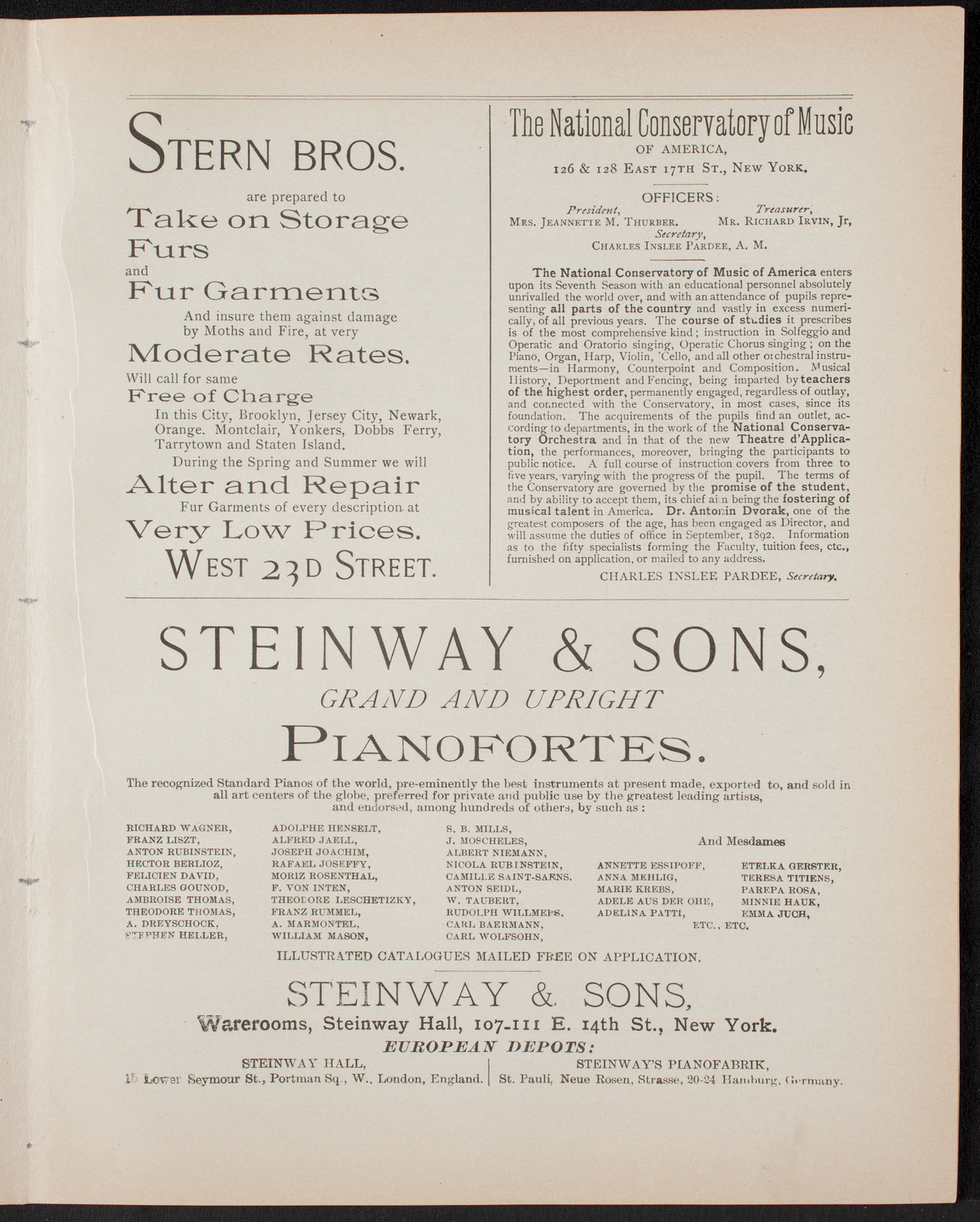 New York Symphony Orchestra: Handel Festival, April 28, 1892, program page 7