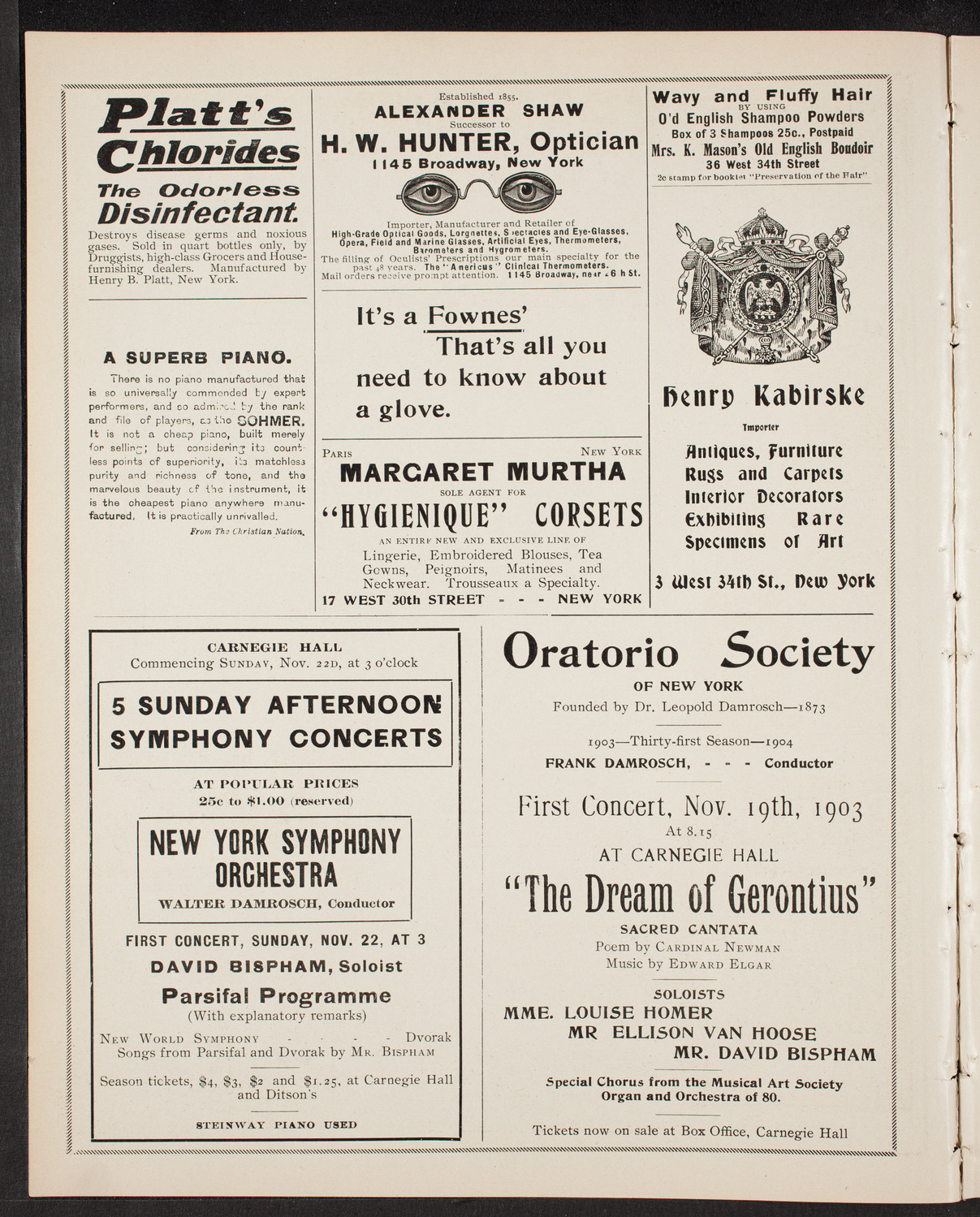 New York Philharmonic, November 13, 1903, program page 2