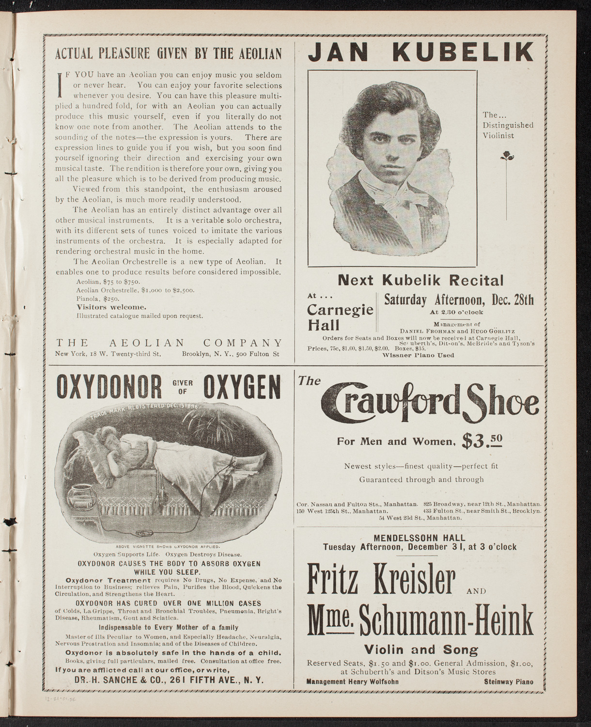 New York Philharmonic, December 21, 1901, program page 9