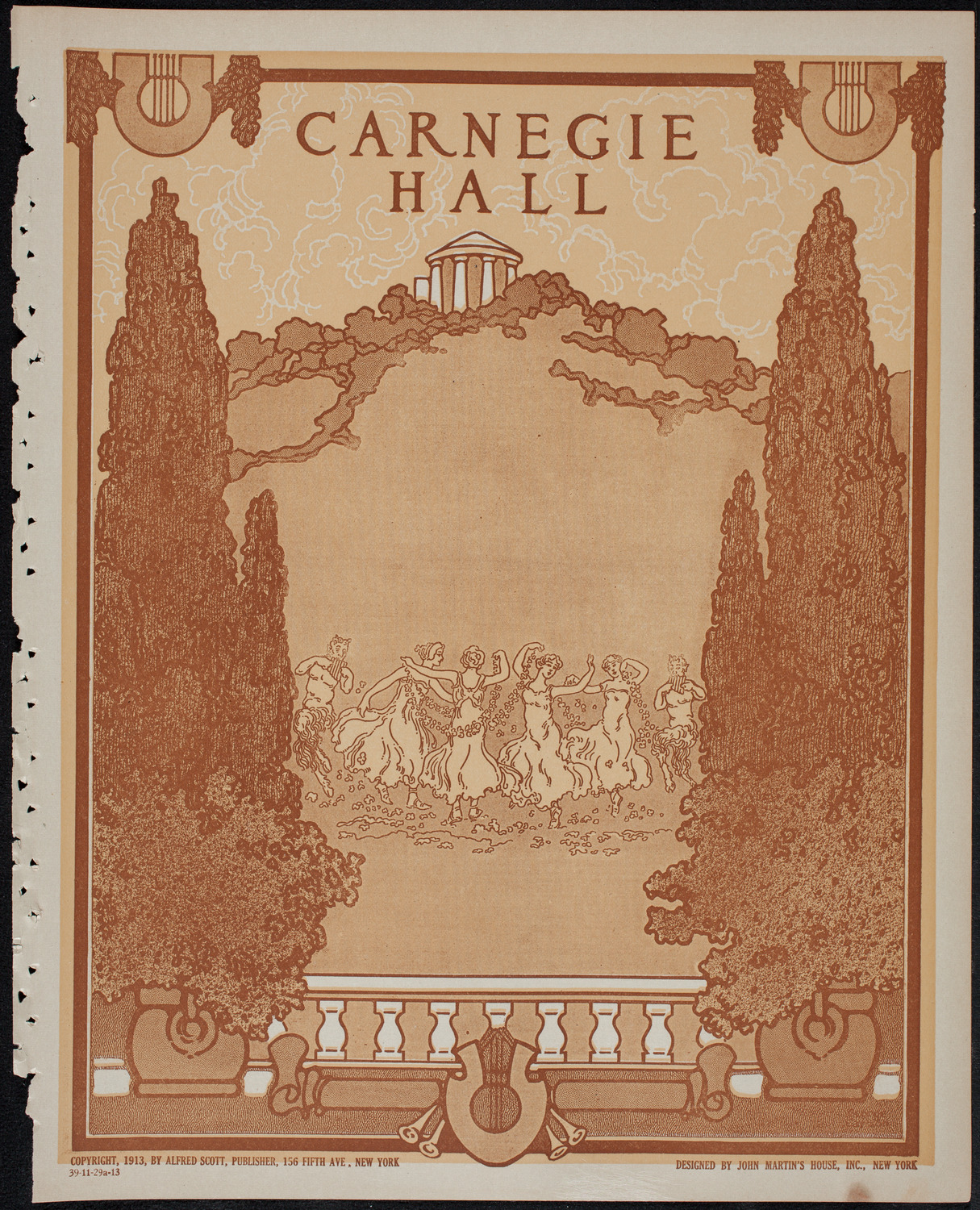 Ignacy Jan Paderewski, Piano, November 29, 1913, program page 1