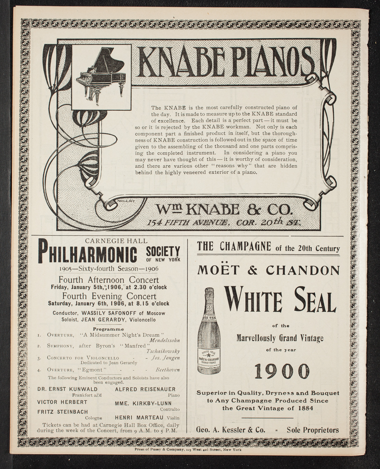 Oratorio Society of New York, December 27, 1905, program page 14