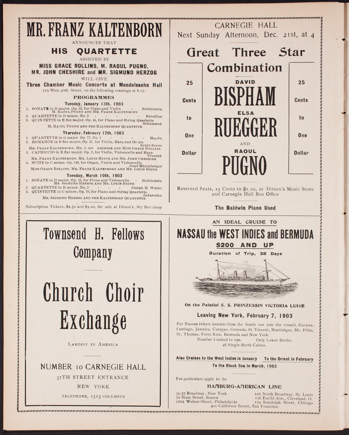 Musical Art Society of New York, December 18, 1902, program page 8