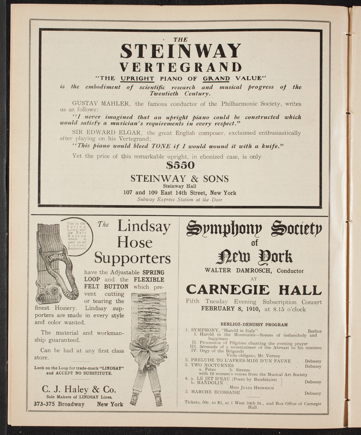 Burton Holmes Travelogue: Paris, February 7, 1910, program page 4