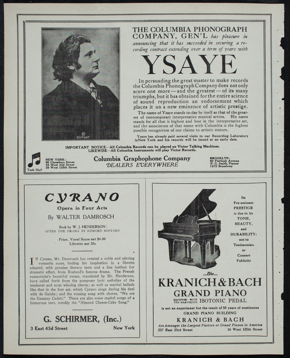 New York Philharmonic, February 28, 1913, program page 6