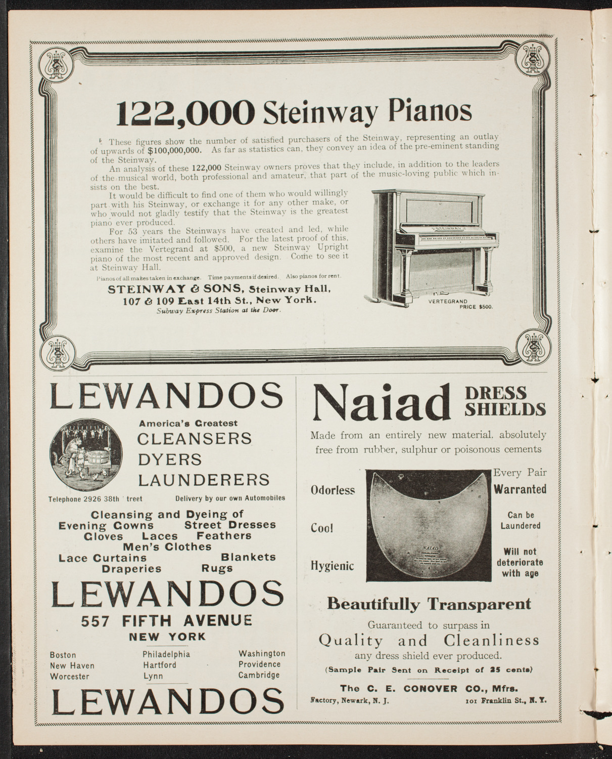 Volpe Symphony Society of New York, March 3, 1907, program page 4