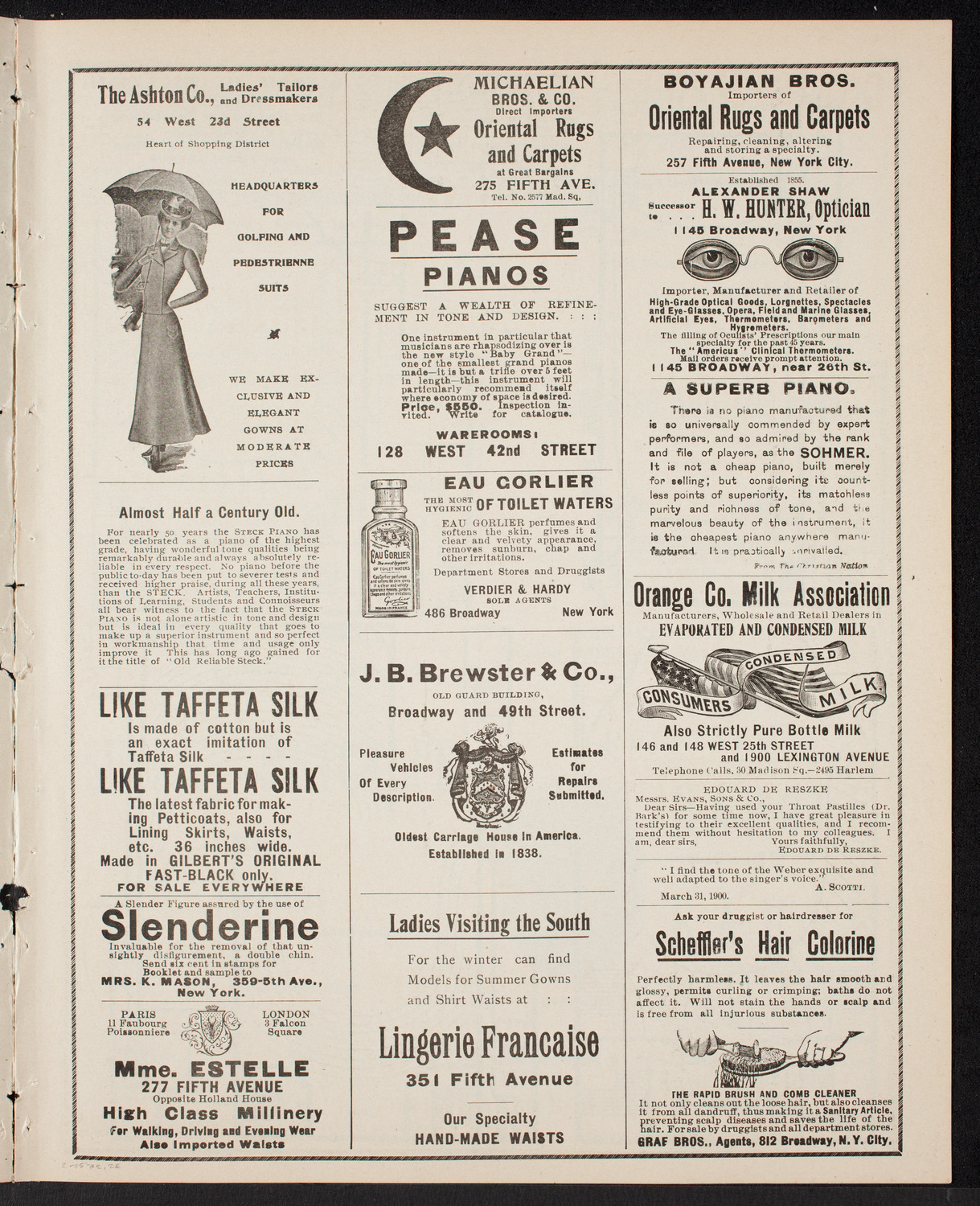New York Philharmonic, February 15, 1902, program page 3