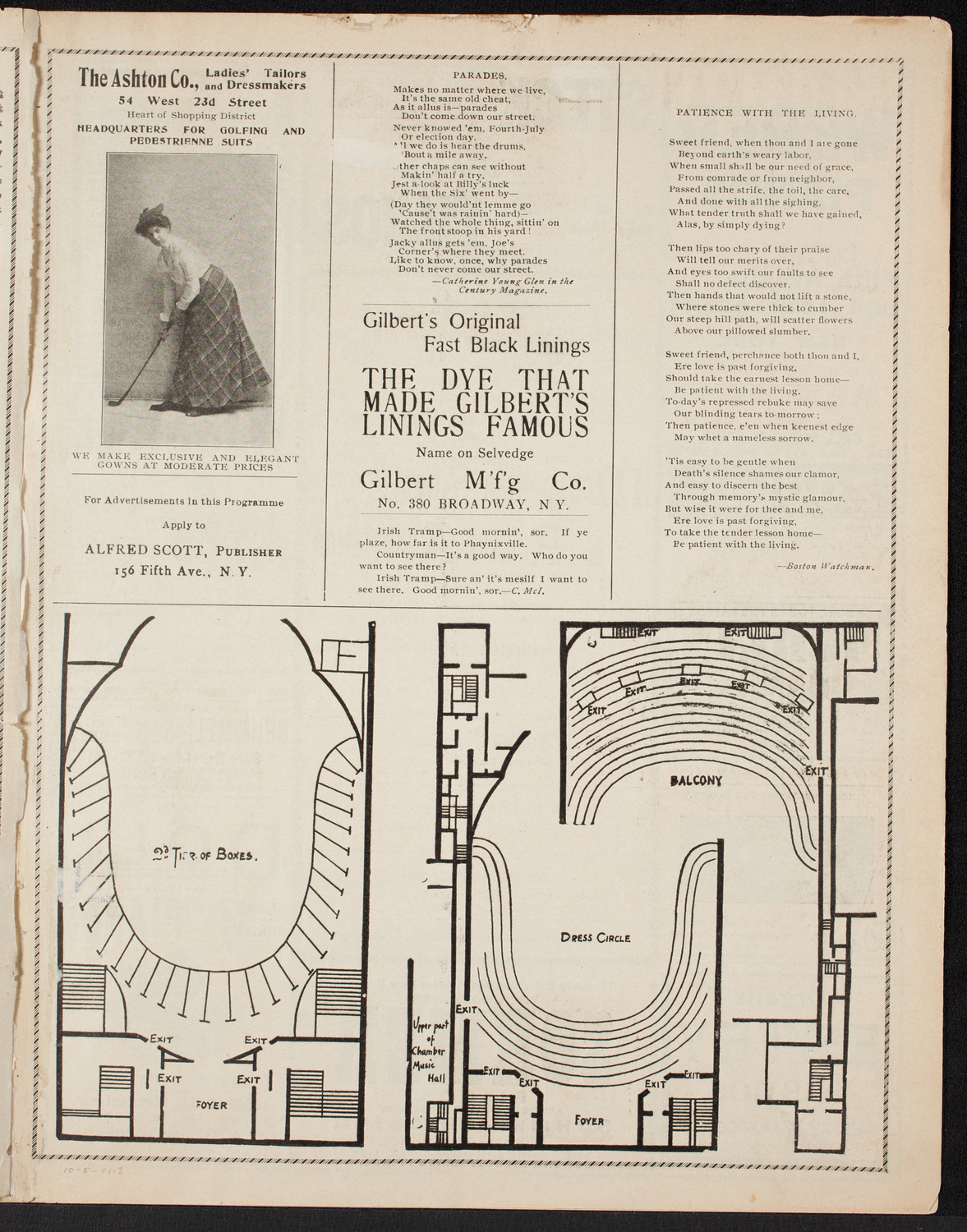 Metropolitan Street Railway Association Vaudeville Program, October 5, 1901, program page 3