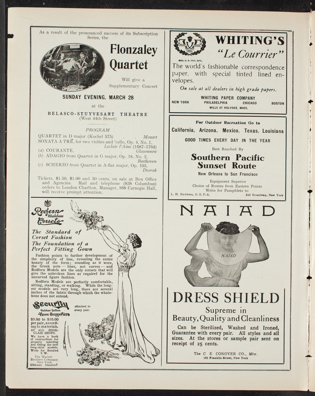 New York Philharmonic, March 27, 1909, program page 2