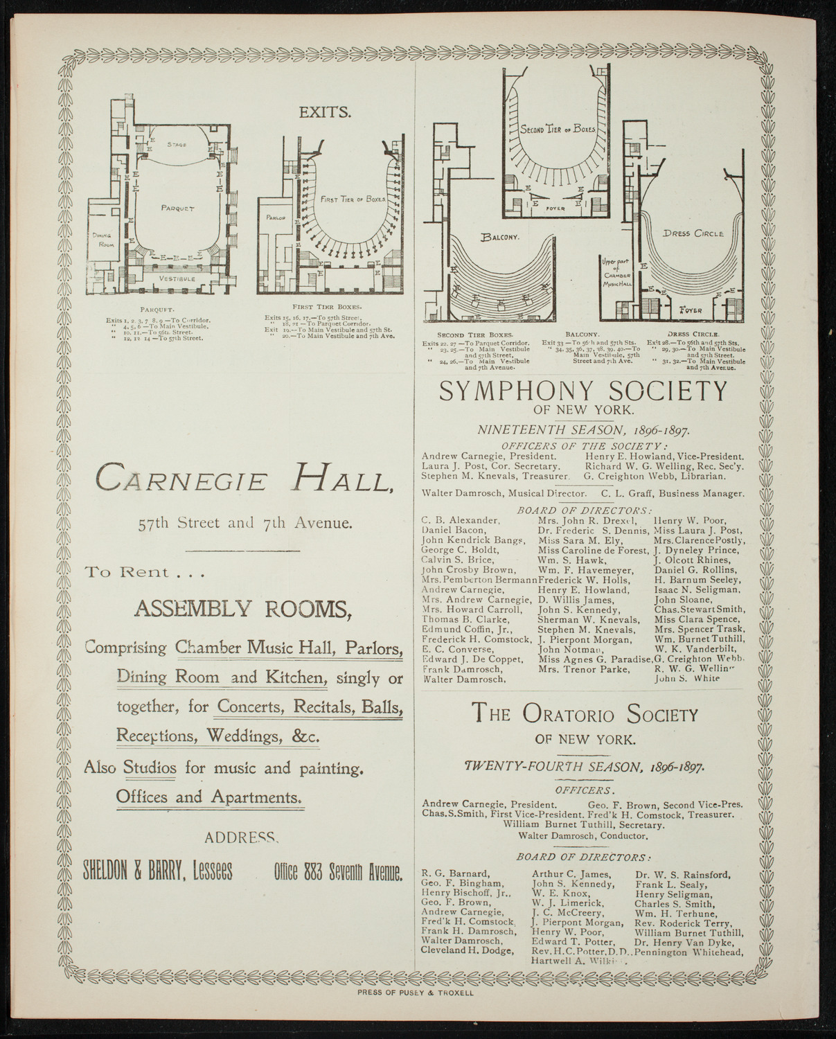New York Philharmonic, March 5, 1897, program page 8