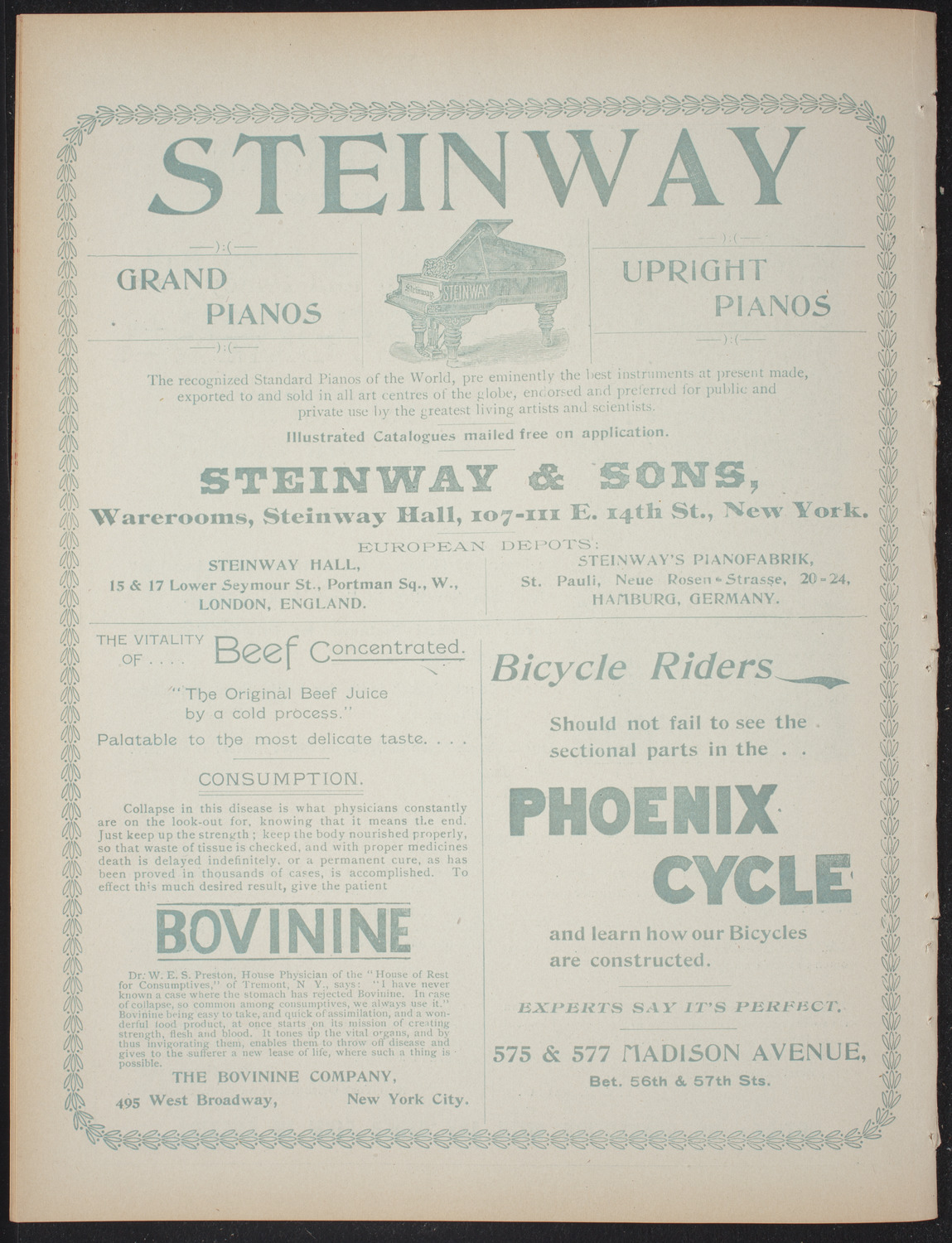 Columbia College Musical Society, February 15, 1897, program page 10