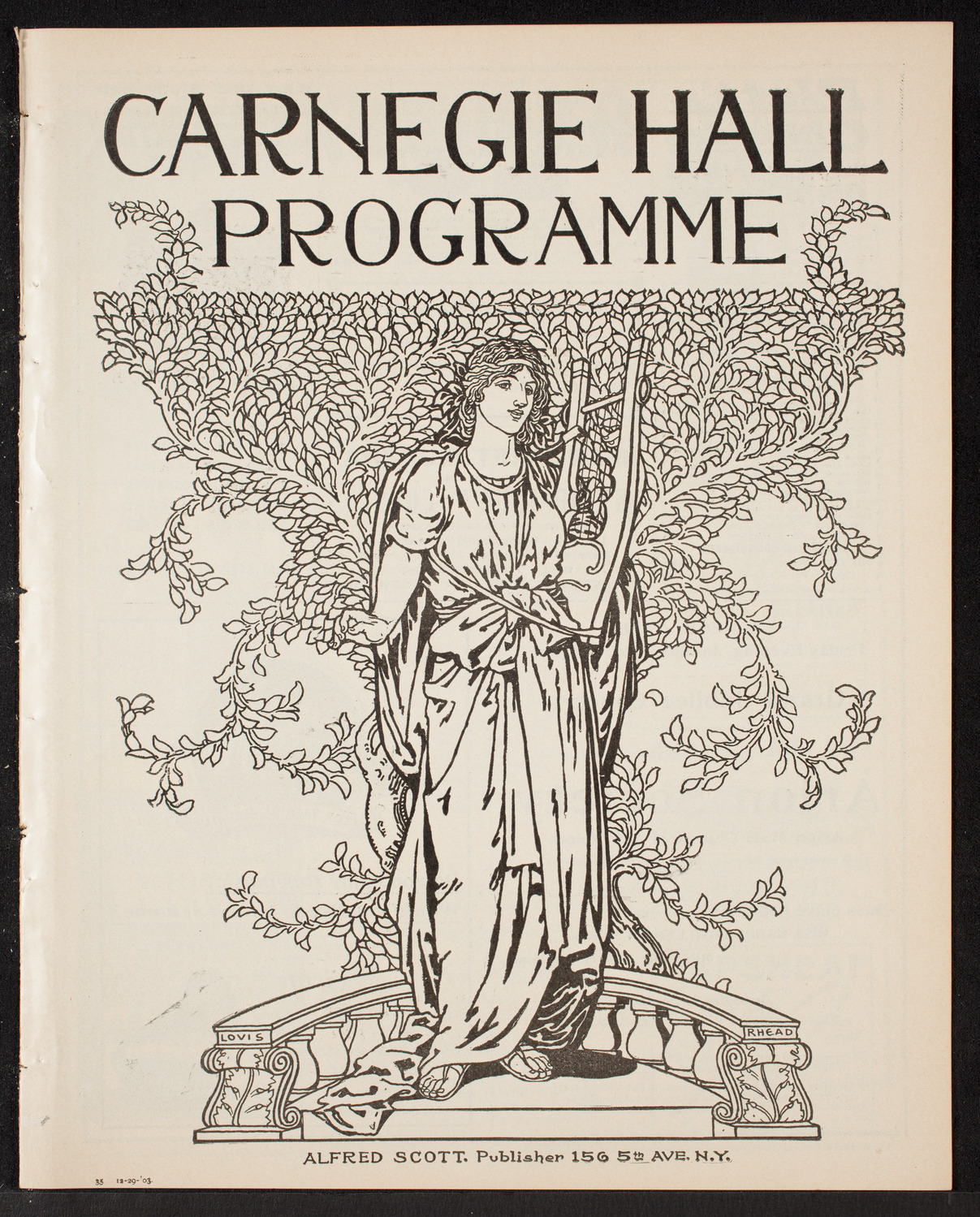 Oratorio Society of New York, December 29, 1903, program page 1