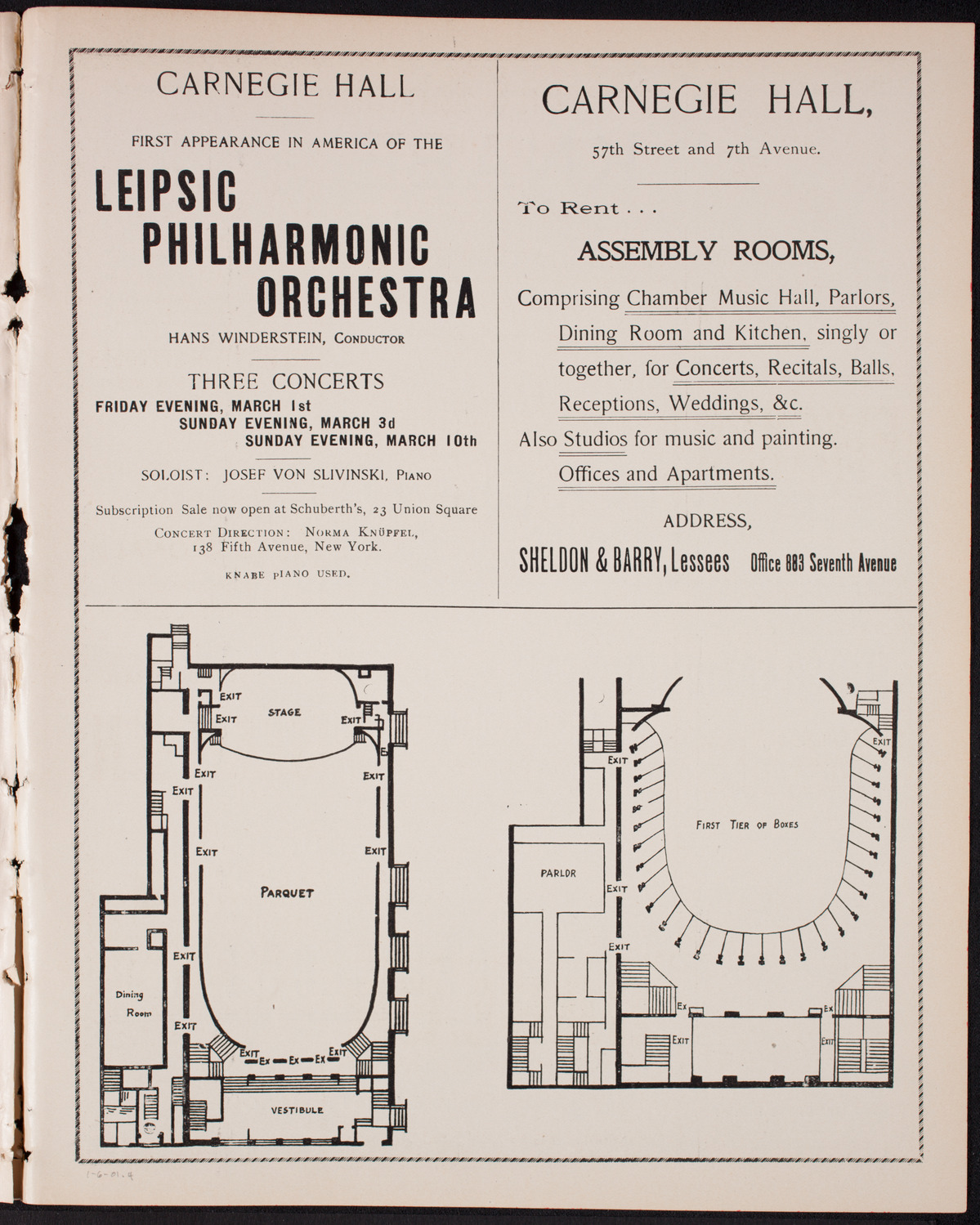 Sousa and His Band, January 6, 1901, program page 7