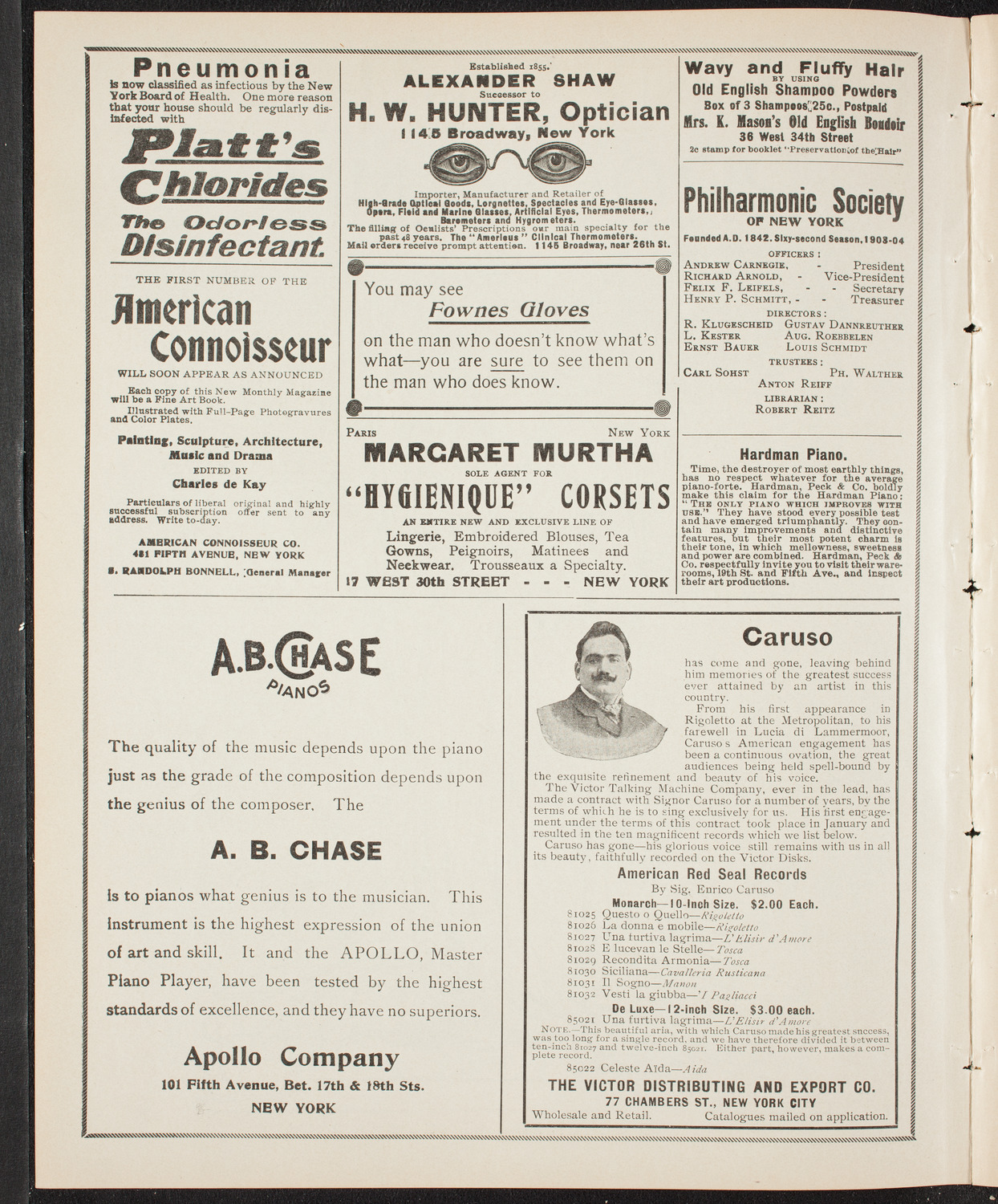 New York Banks' Glee Club, April 8, 1904, program page 2