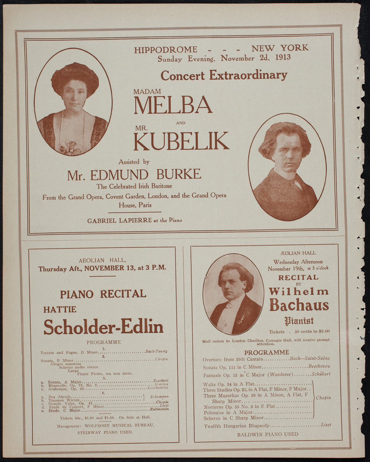 Elmendorf Lecture: Southern India, November 2, 1913, program page 10