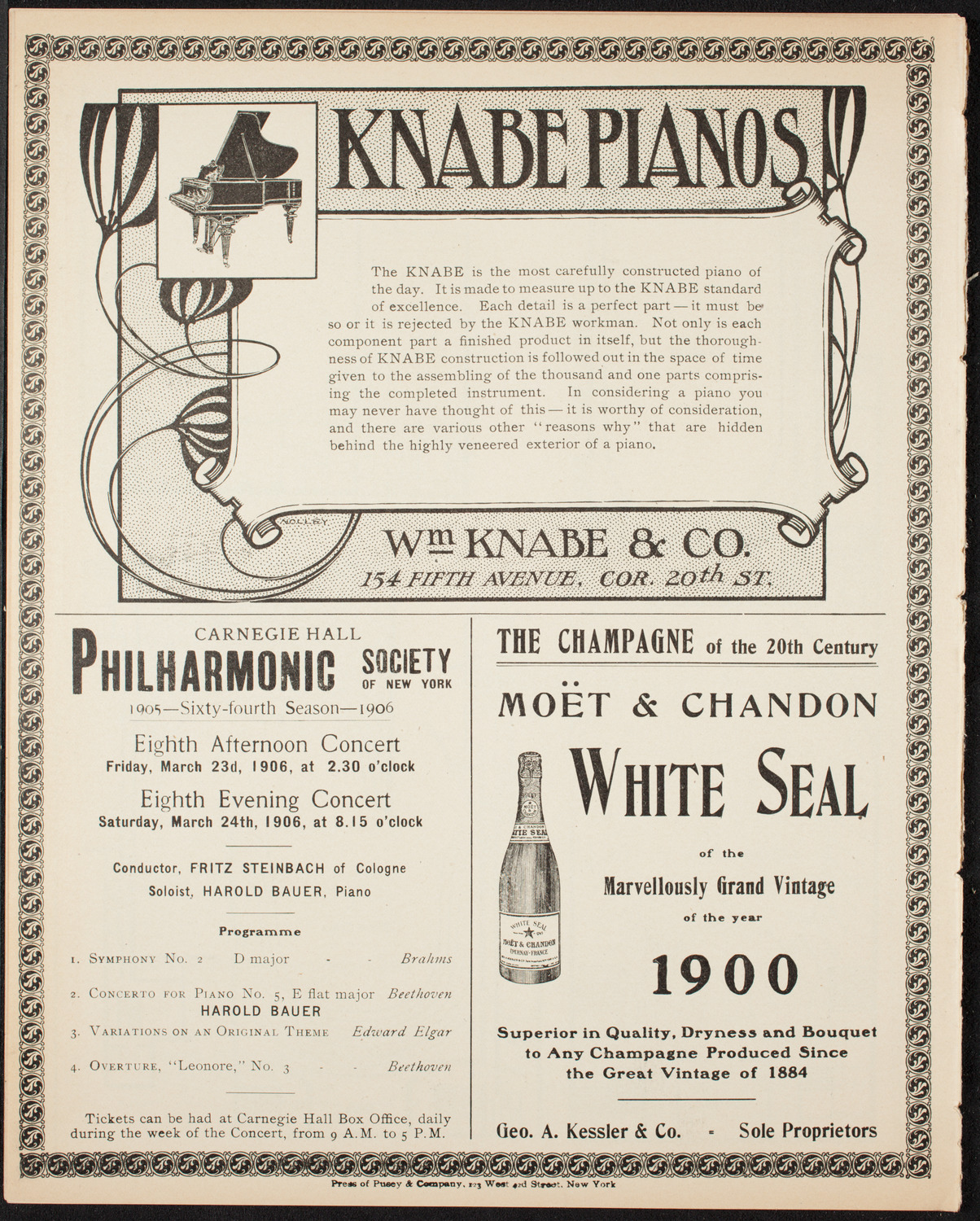 New York Symphony Orchestra, March 6, 1906, program page 14
