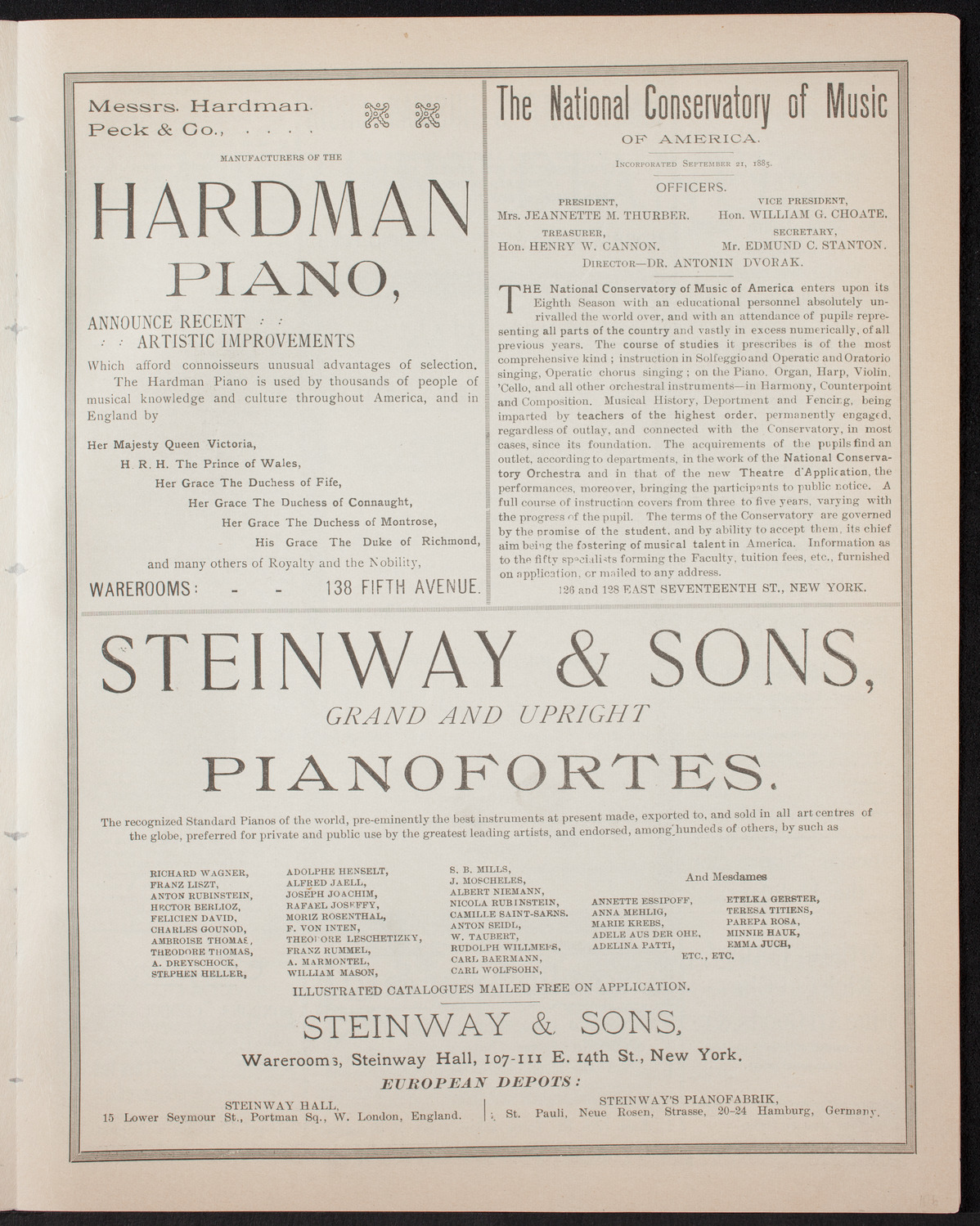 New York Philharmonic, December 17, 1892, program page 5
