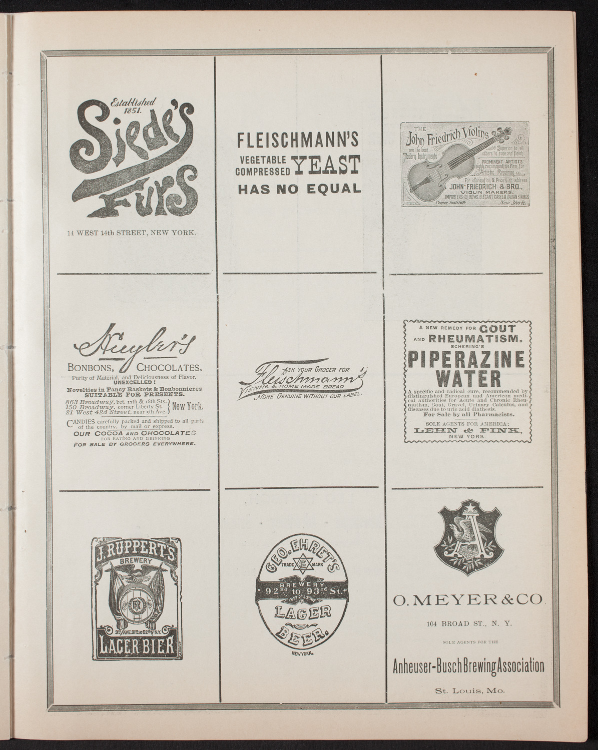 Benefit: German Hospital and Dispensary, January 30, 1893, program page 9