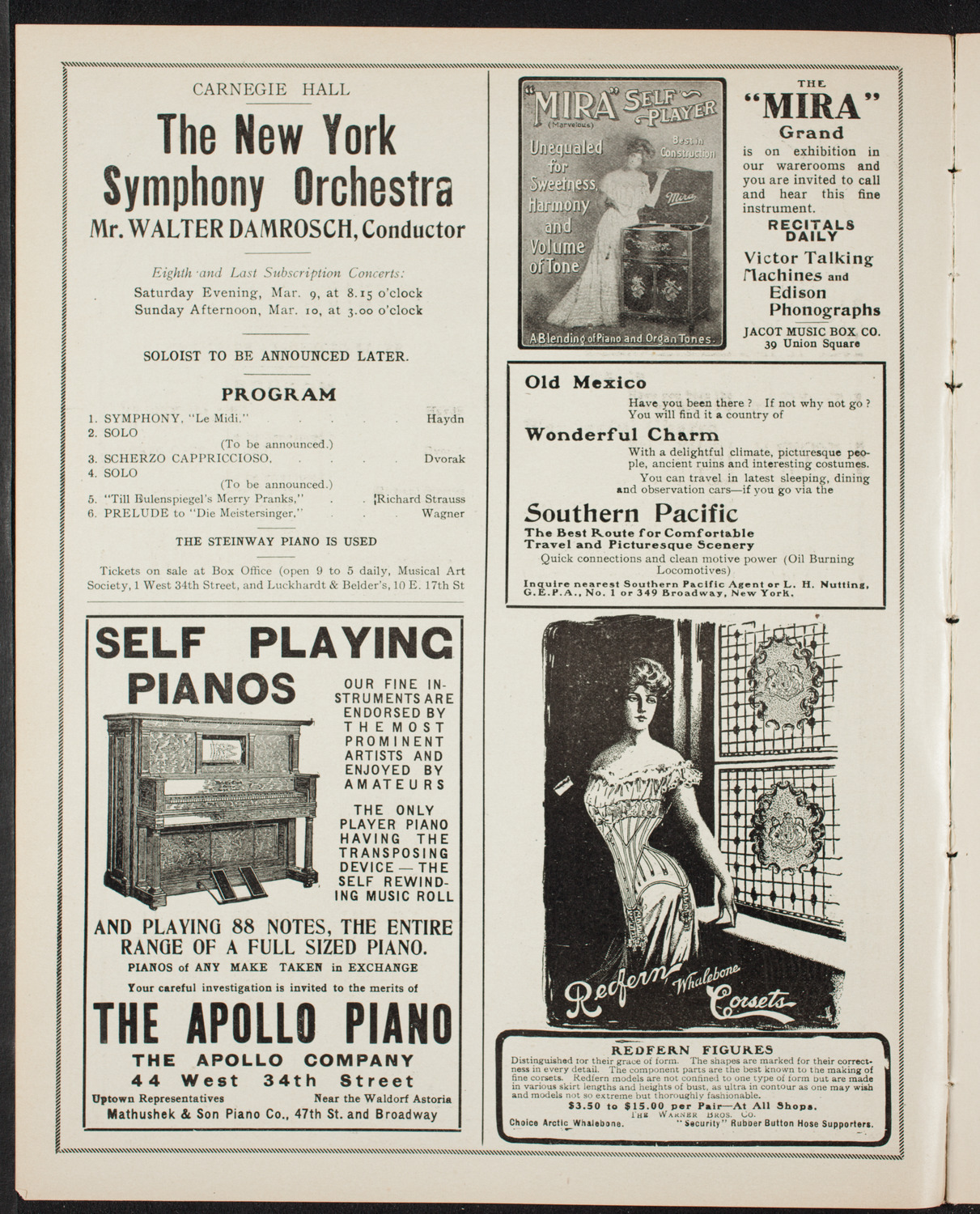 New York Philharmonic, February 9, 1907, program page 2