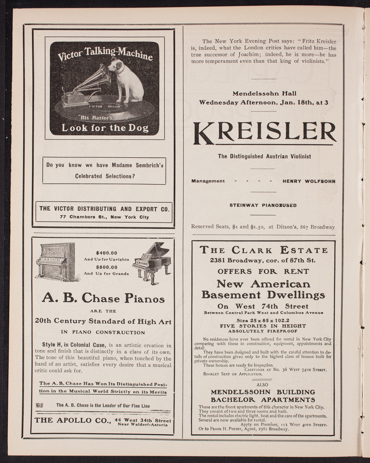 People's Symphony Concert, January 13, 1905, program page 2