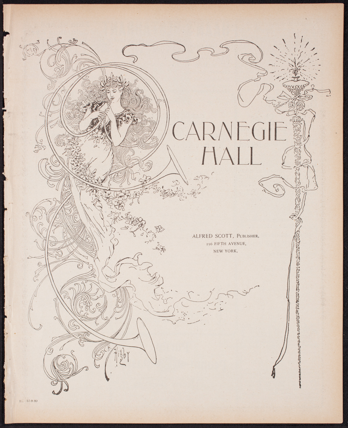 New York Philharmonic, December 9, 1899, program page 1